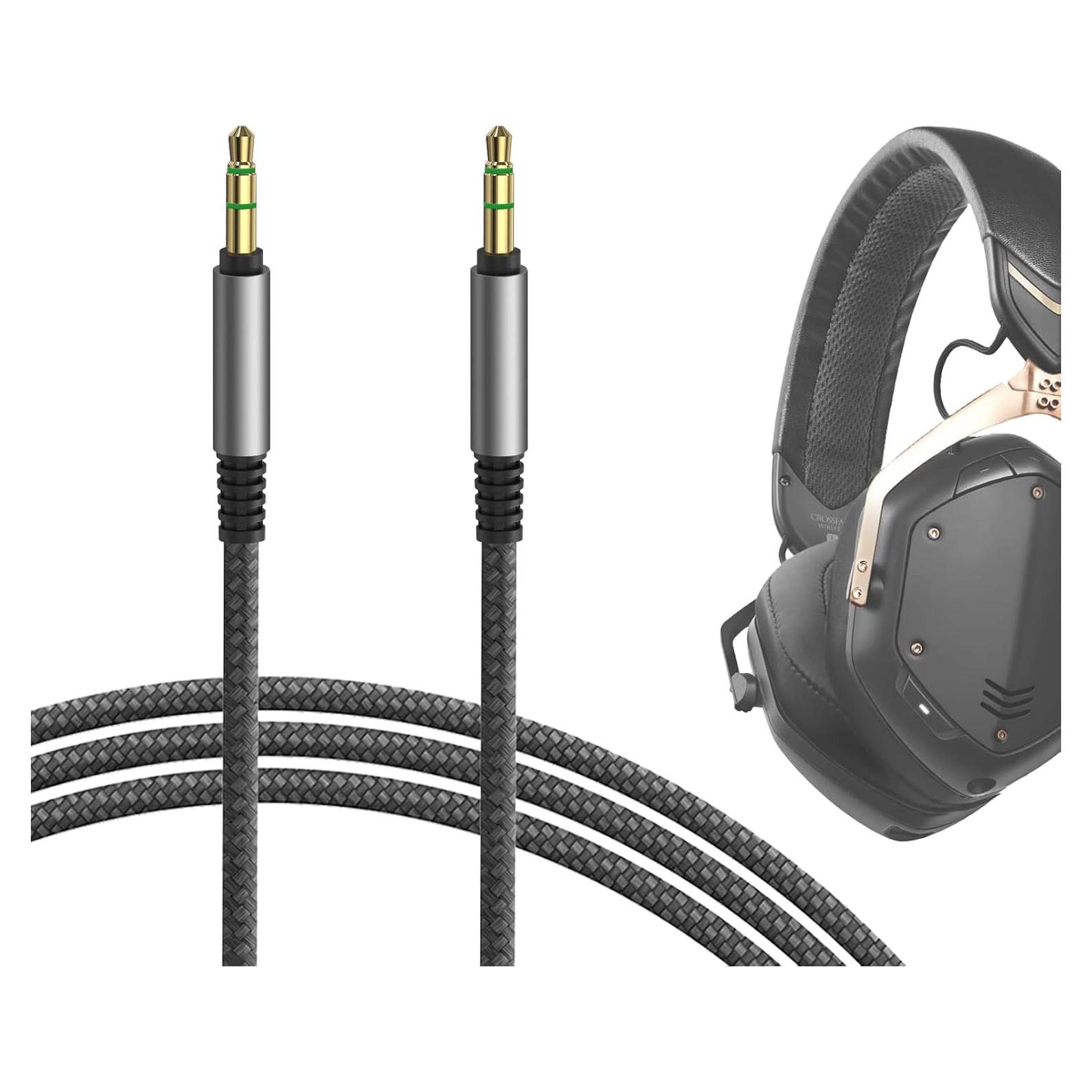 Cable de Audio GEEKRIA 3.5mm para Auriculares V-MODA 1.2m