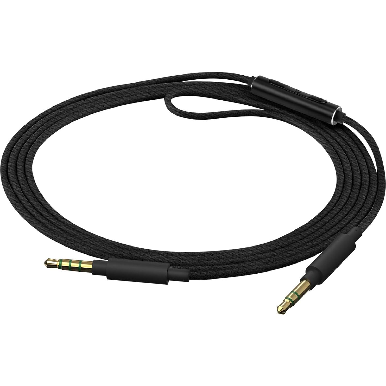 Cable de Audio GEEKRIA 3.5mm con Micrófono y Control de Volumen 1.2m