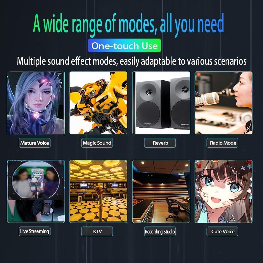 Cambiador de voz A9 con mezclador DJ y auriculares - Portátil