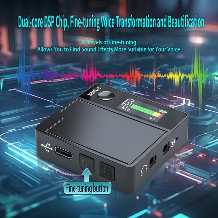 Cambiador de voz A9 con mezclador DJ y auriculares - Portátil