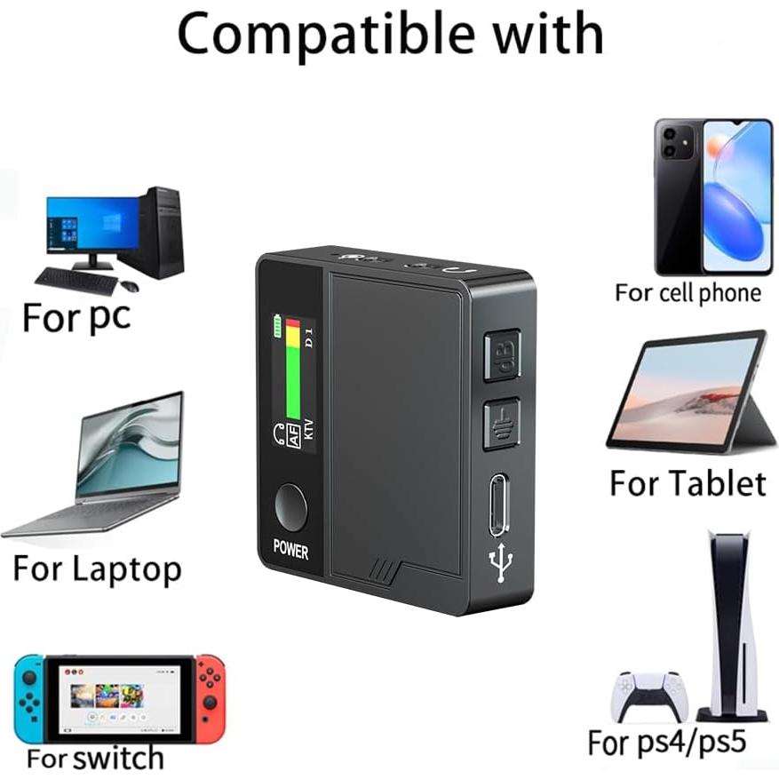 Cambiador de voz A9 con mezclador DJ y auriculares - Portátil