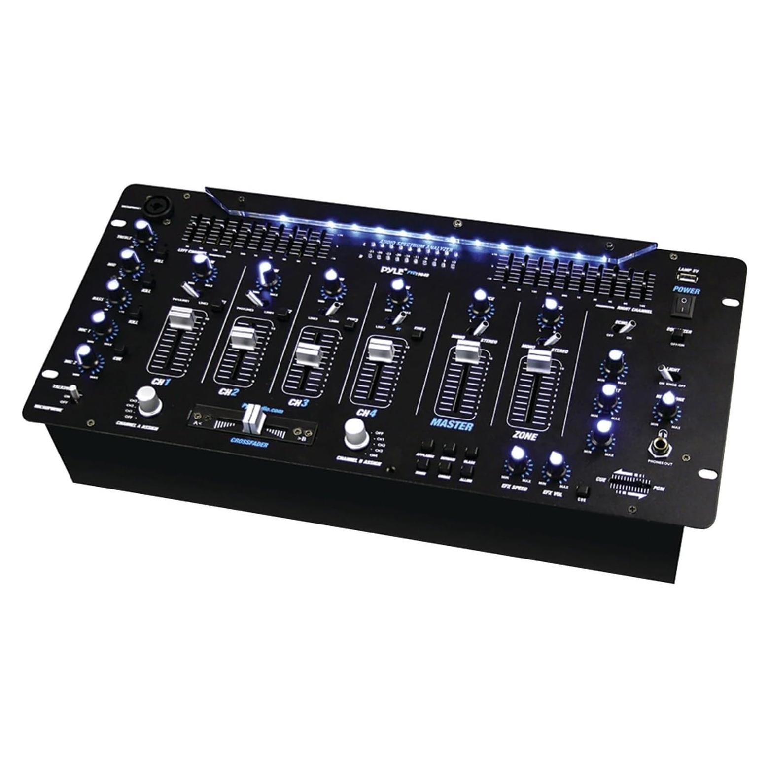 Mezclador Pyle PYD1964B 6 Canales Bluetooth con Efectos LED