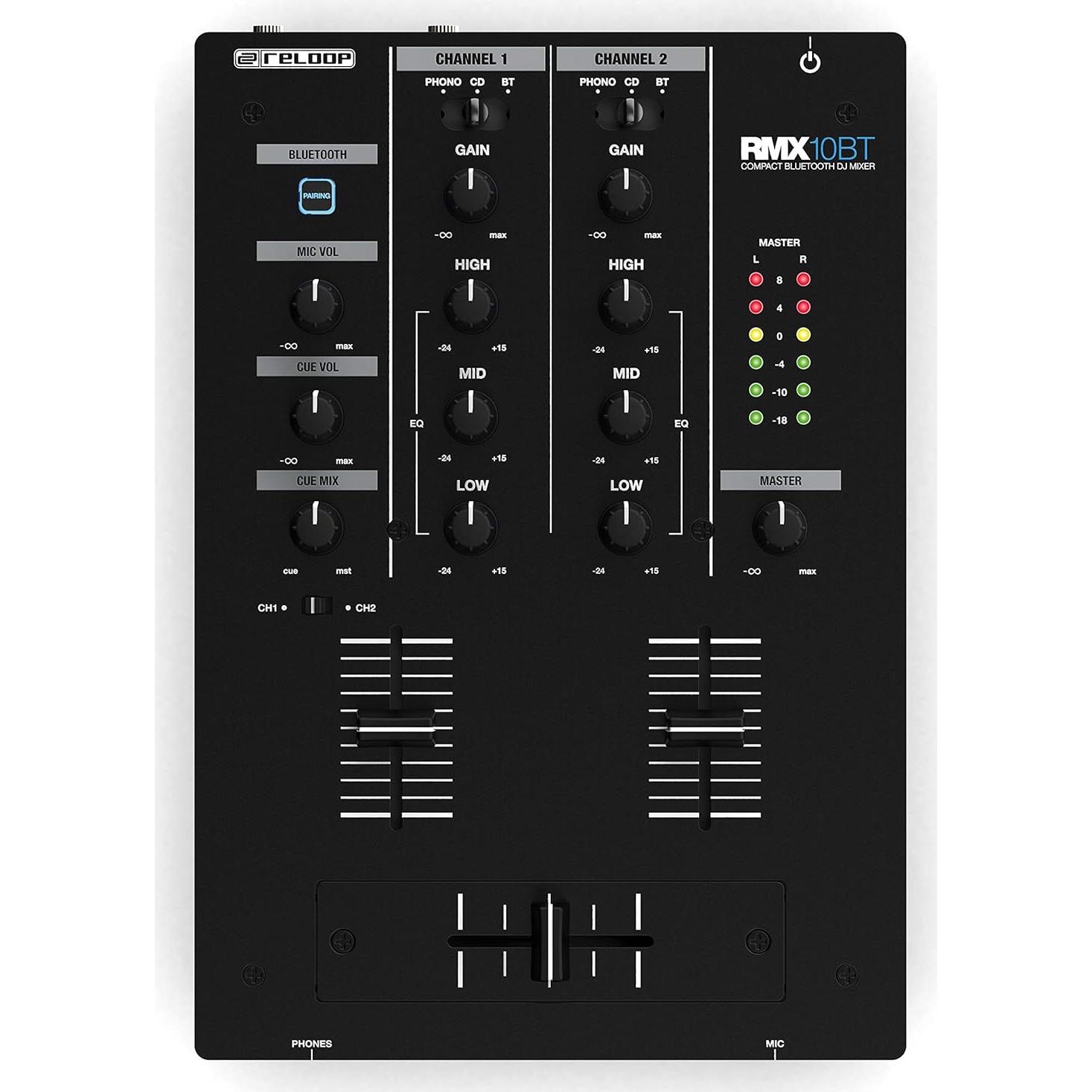 Mezclador DJ Bluetooth Reloop RMX-10BT 2 Canales Compacto