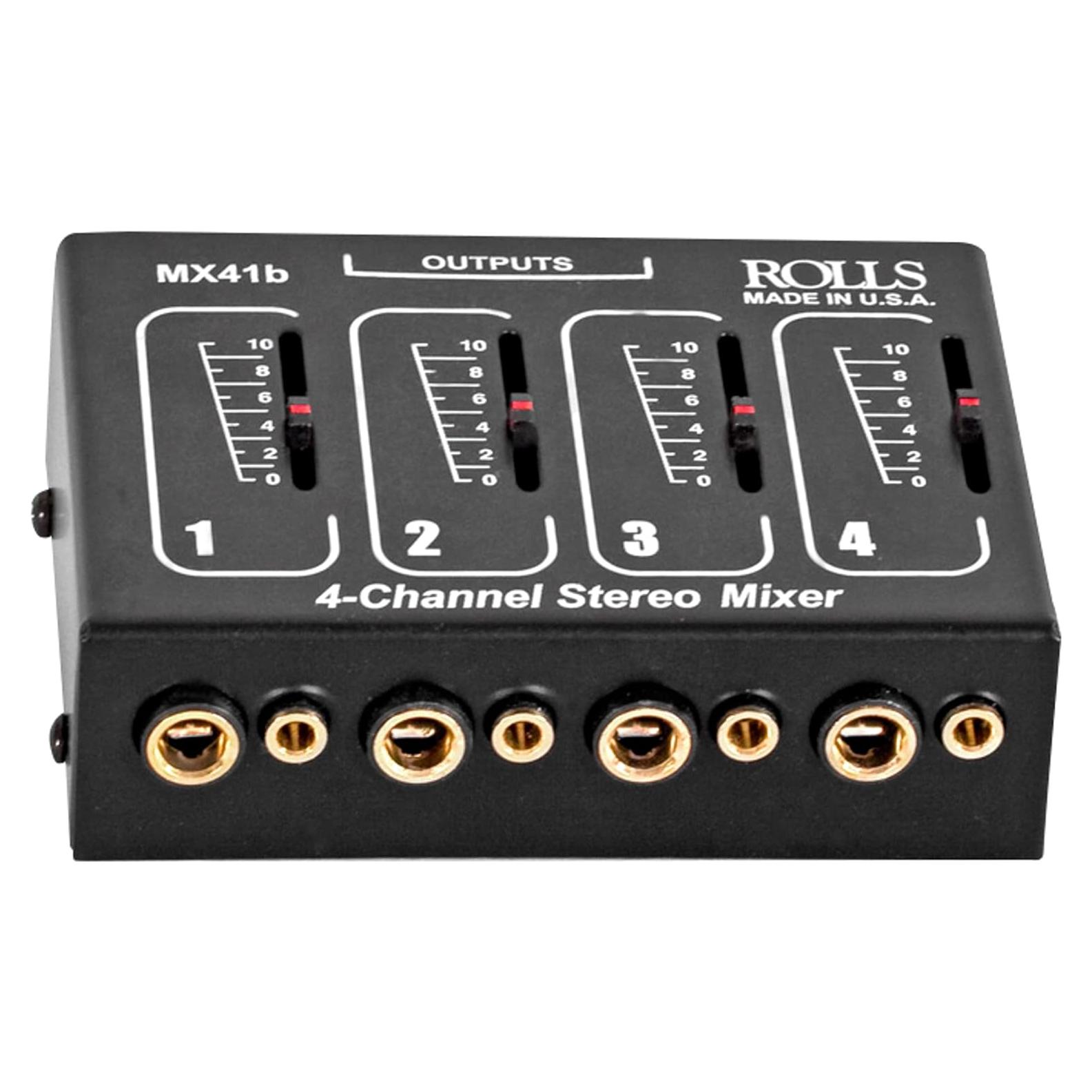 Mezclador Pasivo Estéreo 4 Canales Rolls MX41B