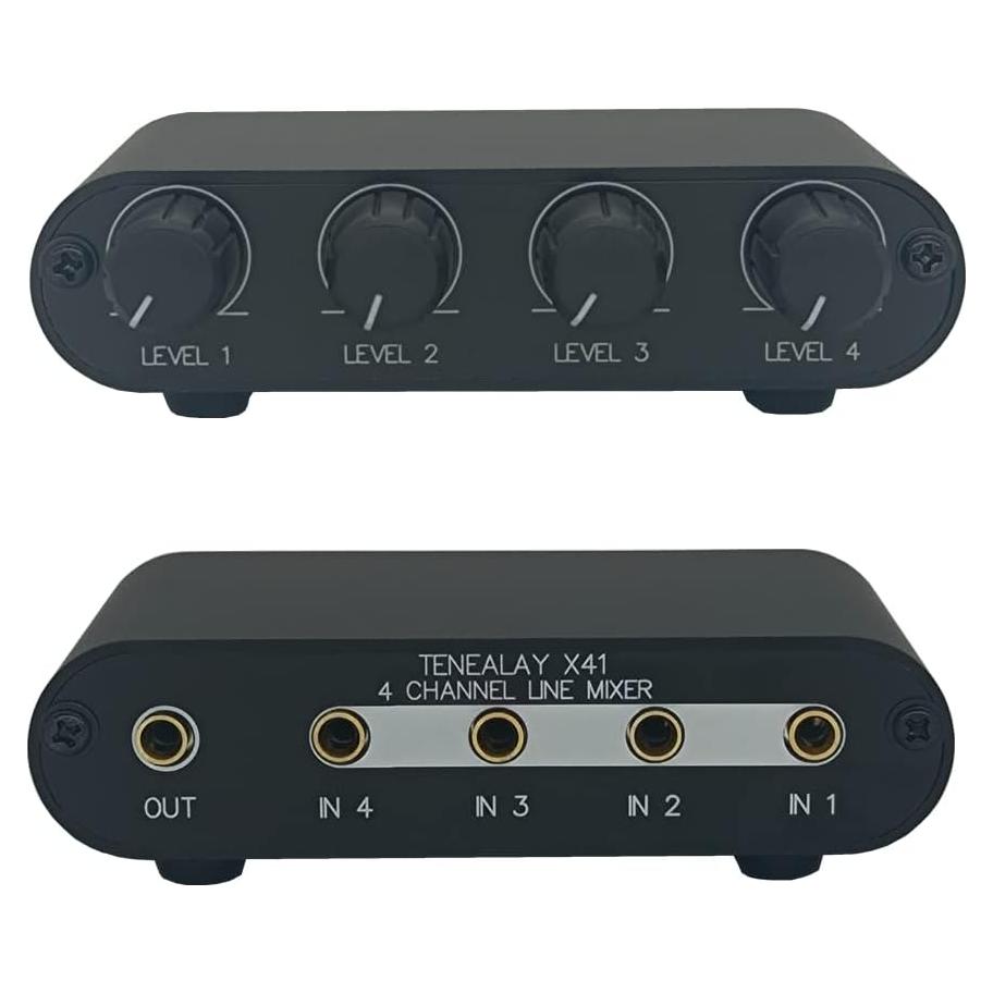 Mezclador Pasivo Estéreo 4 Canales X41 - Sin Alimentación