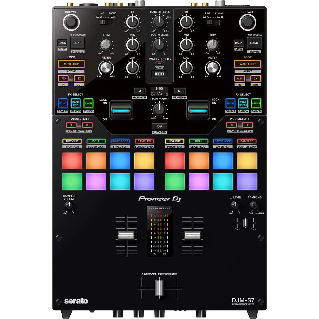 Mezclador DJ Pioneer DJM-S7 con Soporte y Auriculares
