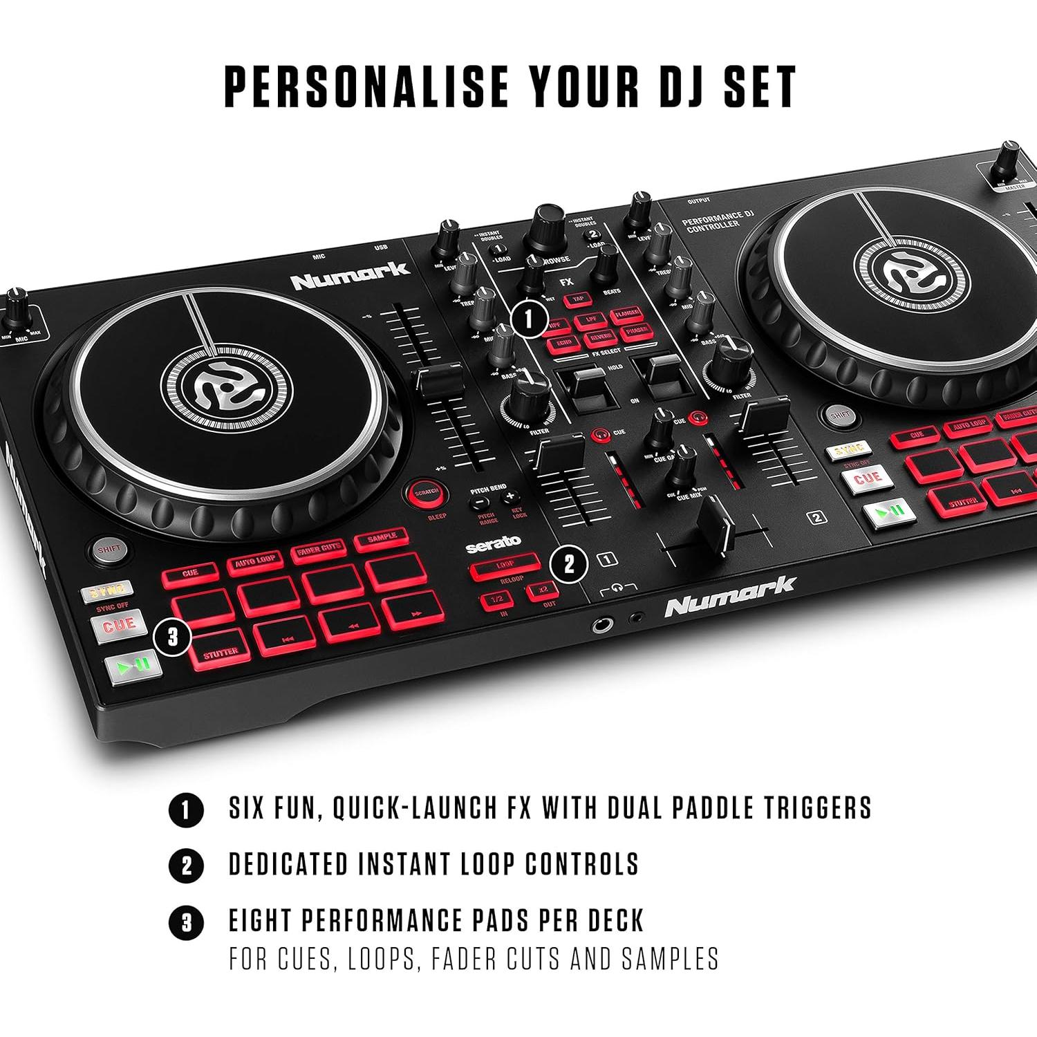 Controlador DJ Numark Mixtrack Pro FX + Auriculares HF125