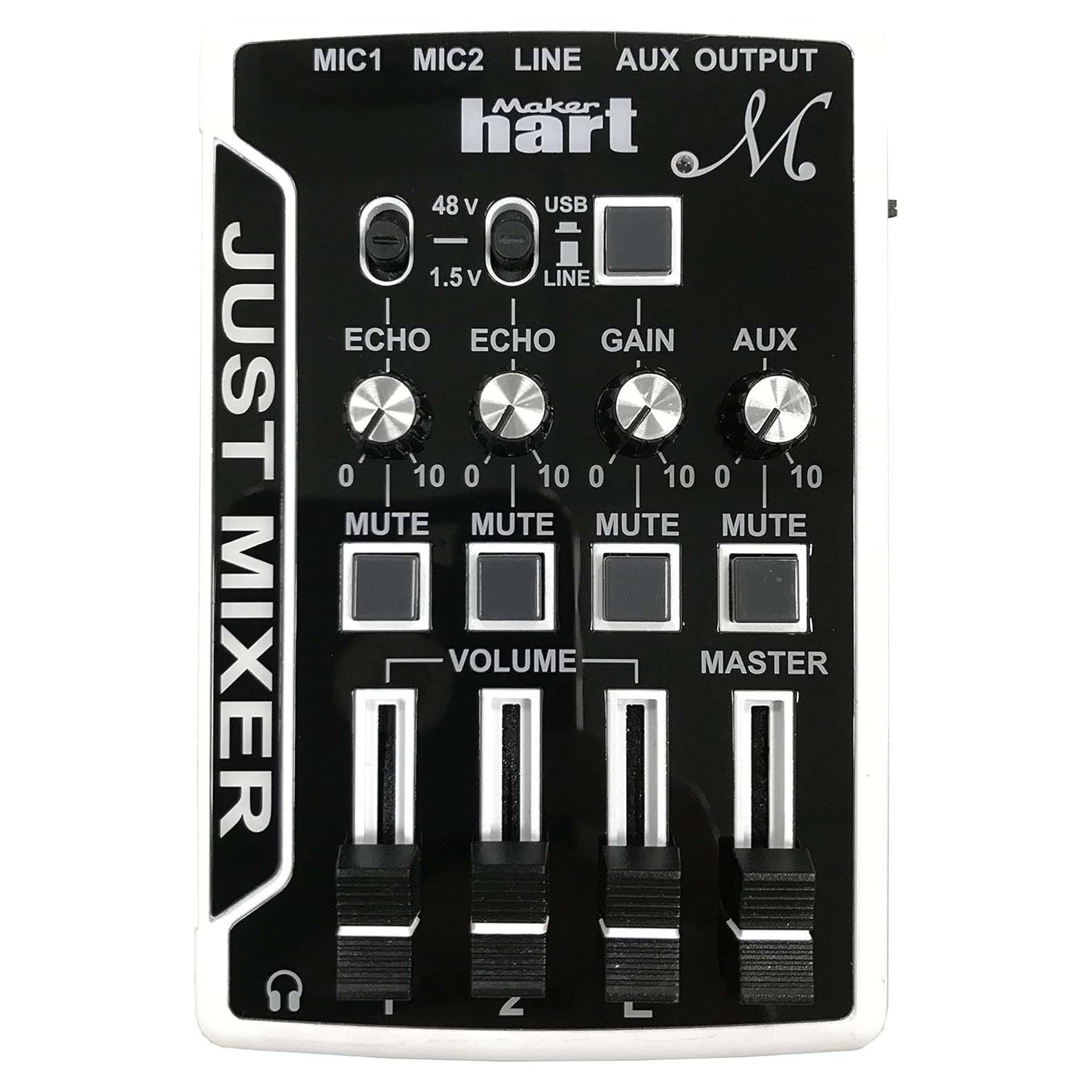 Mezclador Compacto Just M Maker Hart 4 Canales USB 24-bit