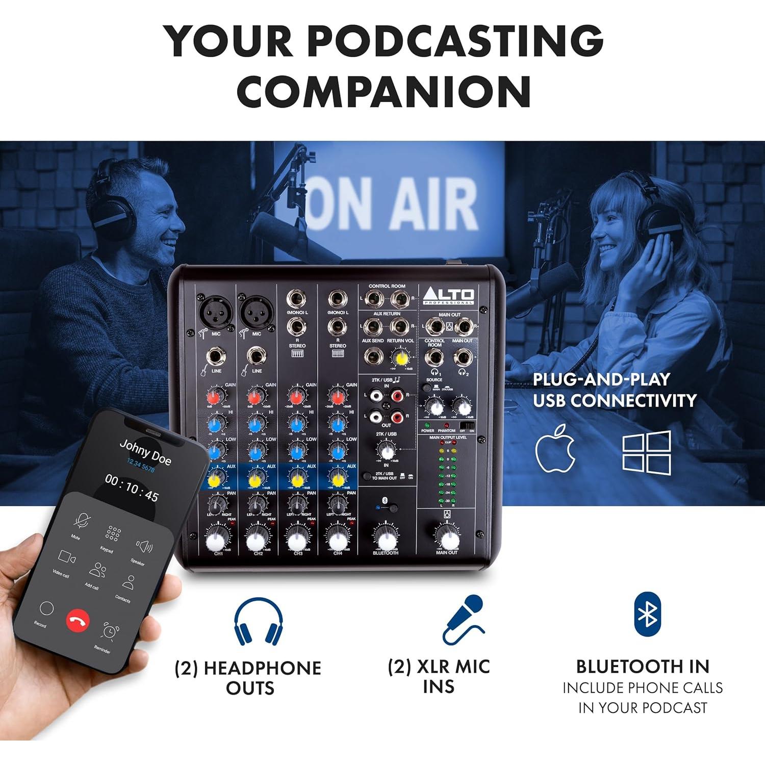 Mezclador de Audio ALTO TrueMix 600 con Bluetooth y USB