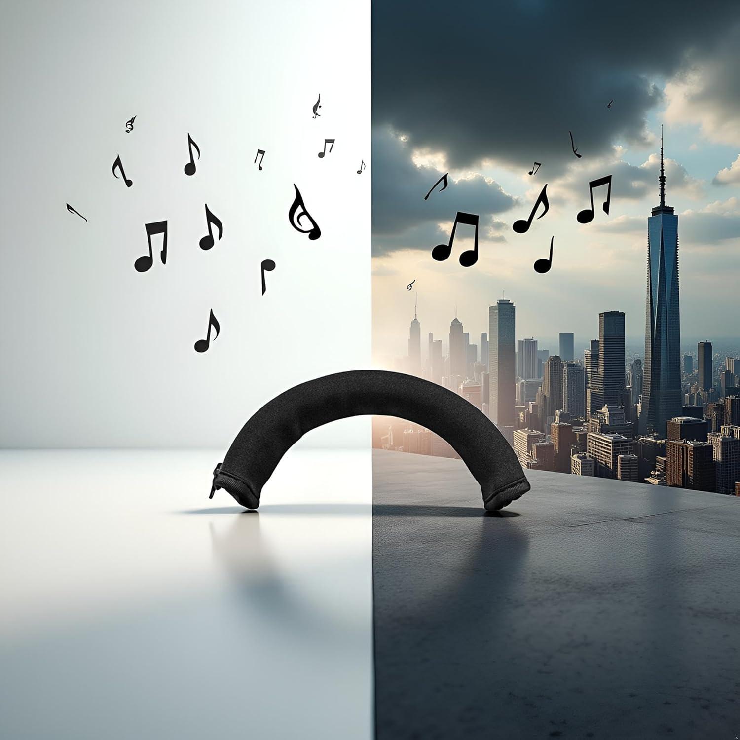 Protector de Diadema para Auriculares Audio Technica ATH MSR7 M20 M30 M40 M40X M50X Negro