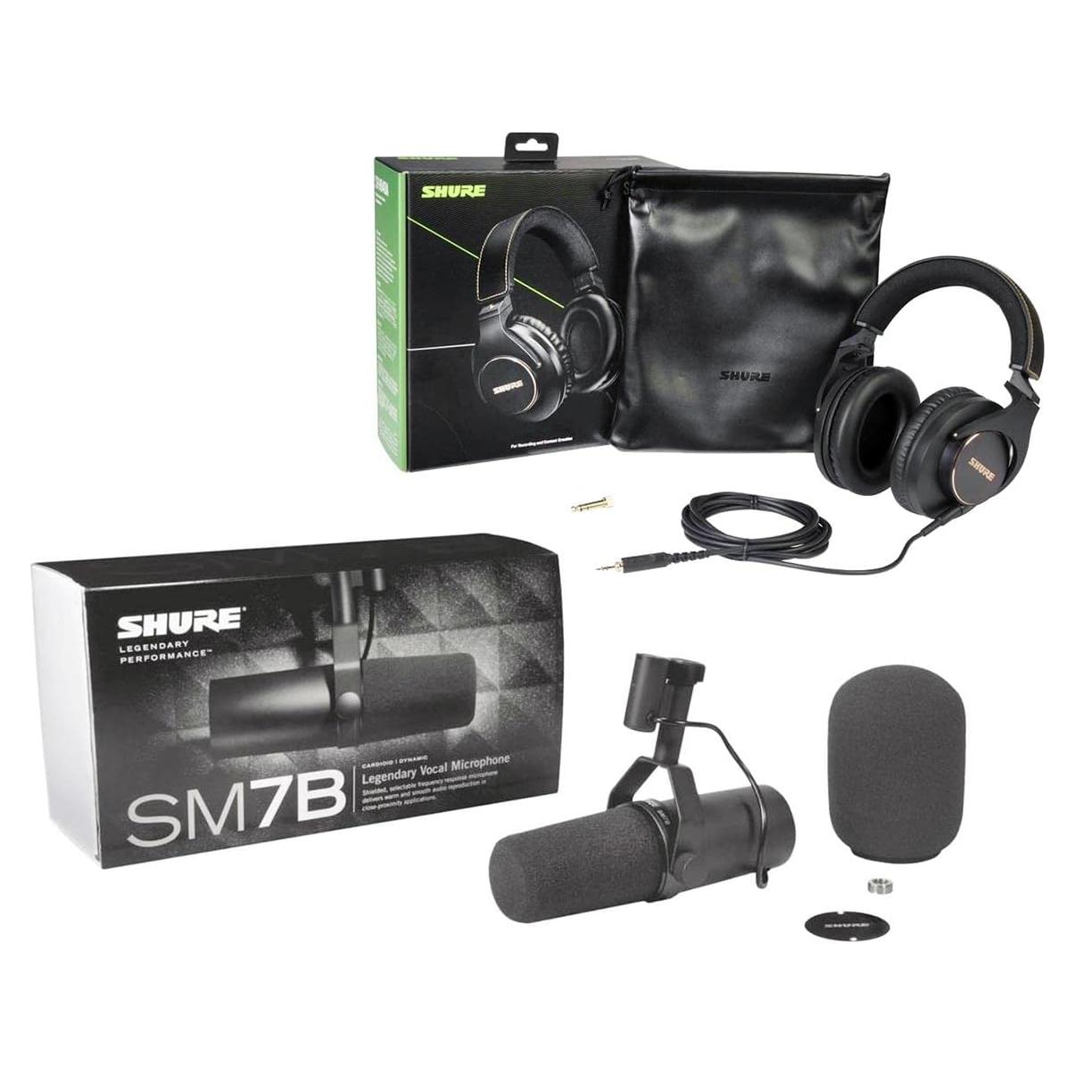 Micrófono Dinámico Cardioide Shure SM7B + Auriculares SRH840A