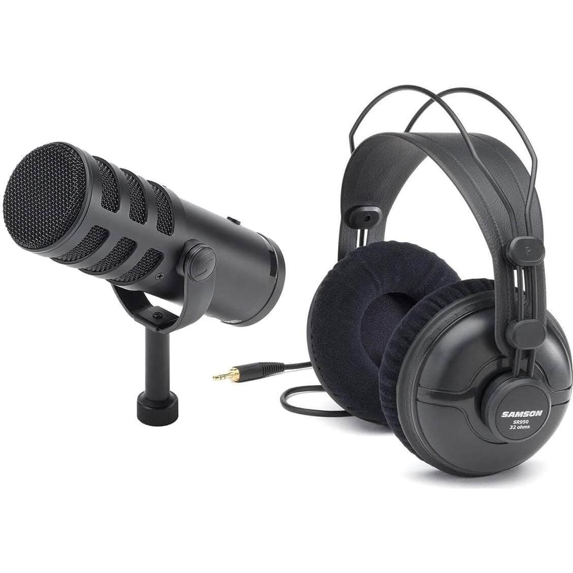 Micrófono Dinámico Samson Q9U con Auriculares SR950