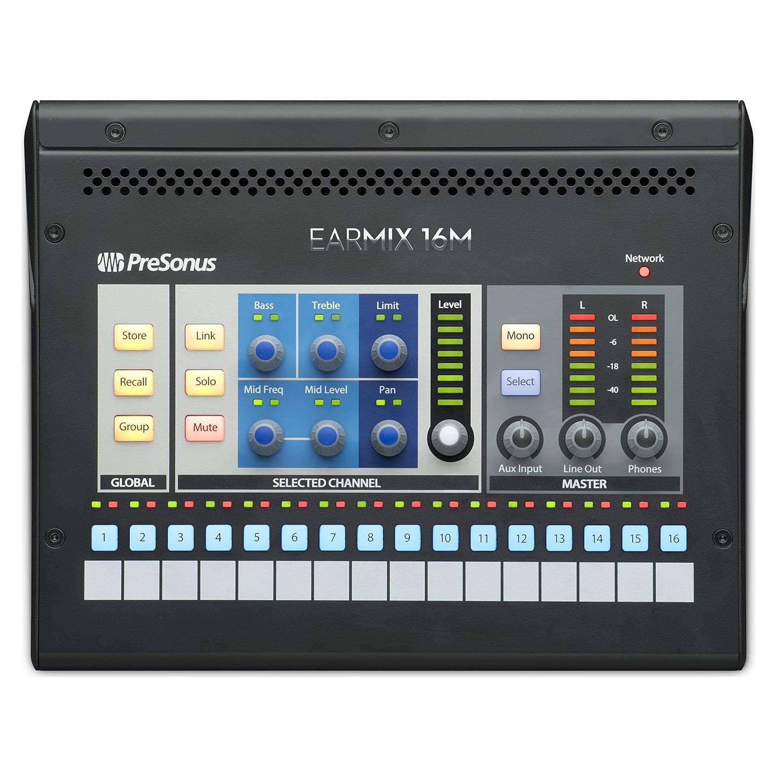 Mezclador de Monitores Personales PreSonus EarMix 16M AVB