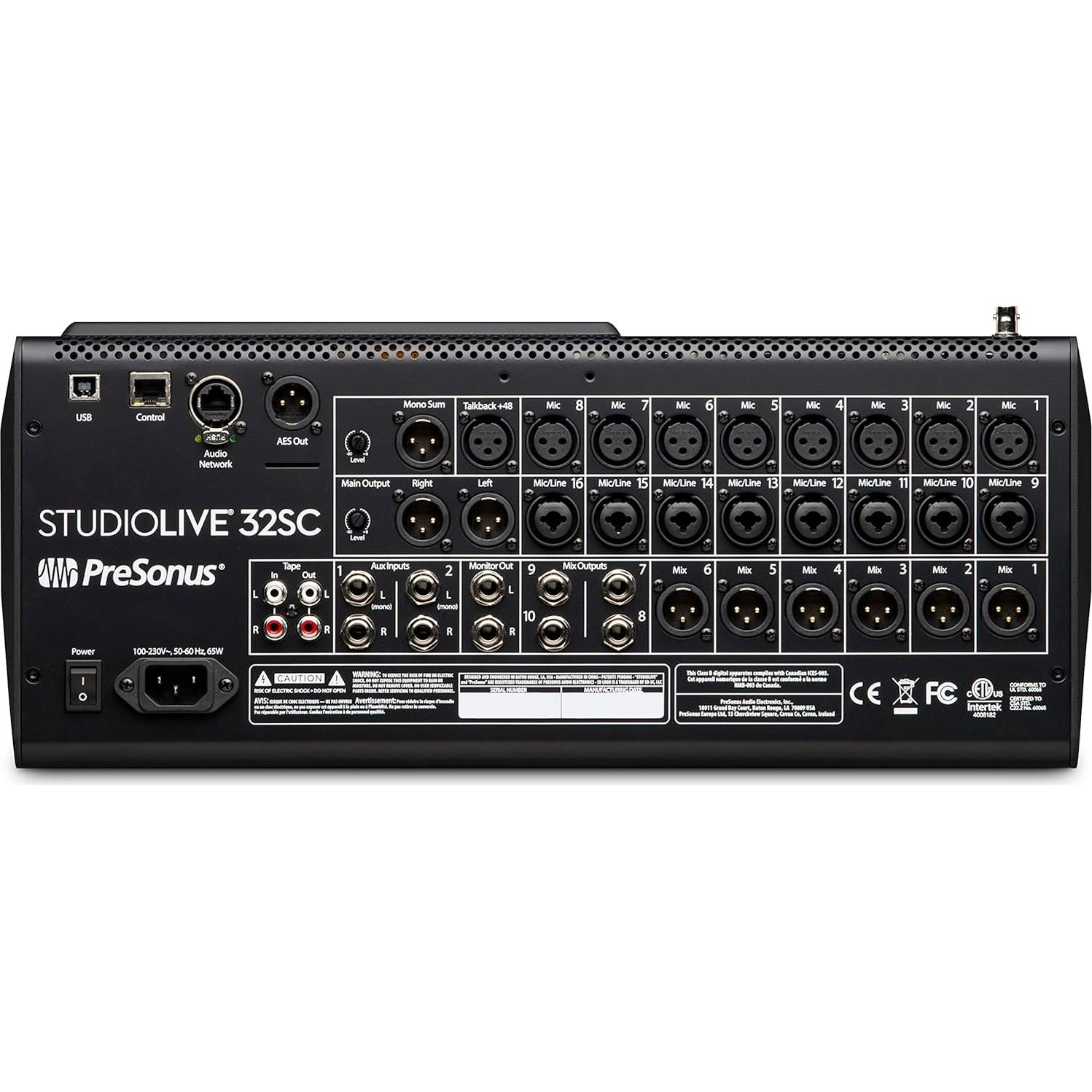 Mezclador Digital PreSonus StudioLive 32SC 32 Canales USB