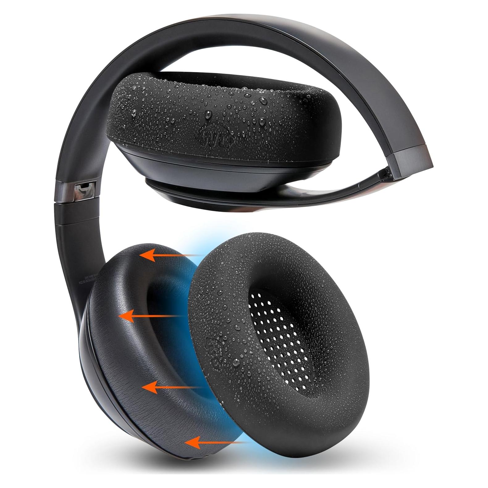 Cubiertas de silicona para auriculares Beats Studio Pro - Wicked Cushions - A prueba de sudor - Negro