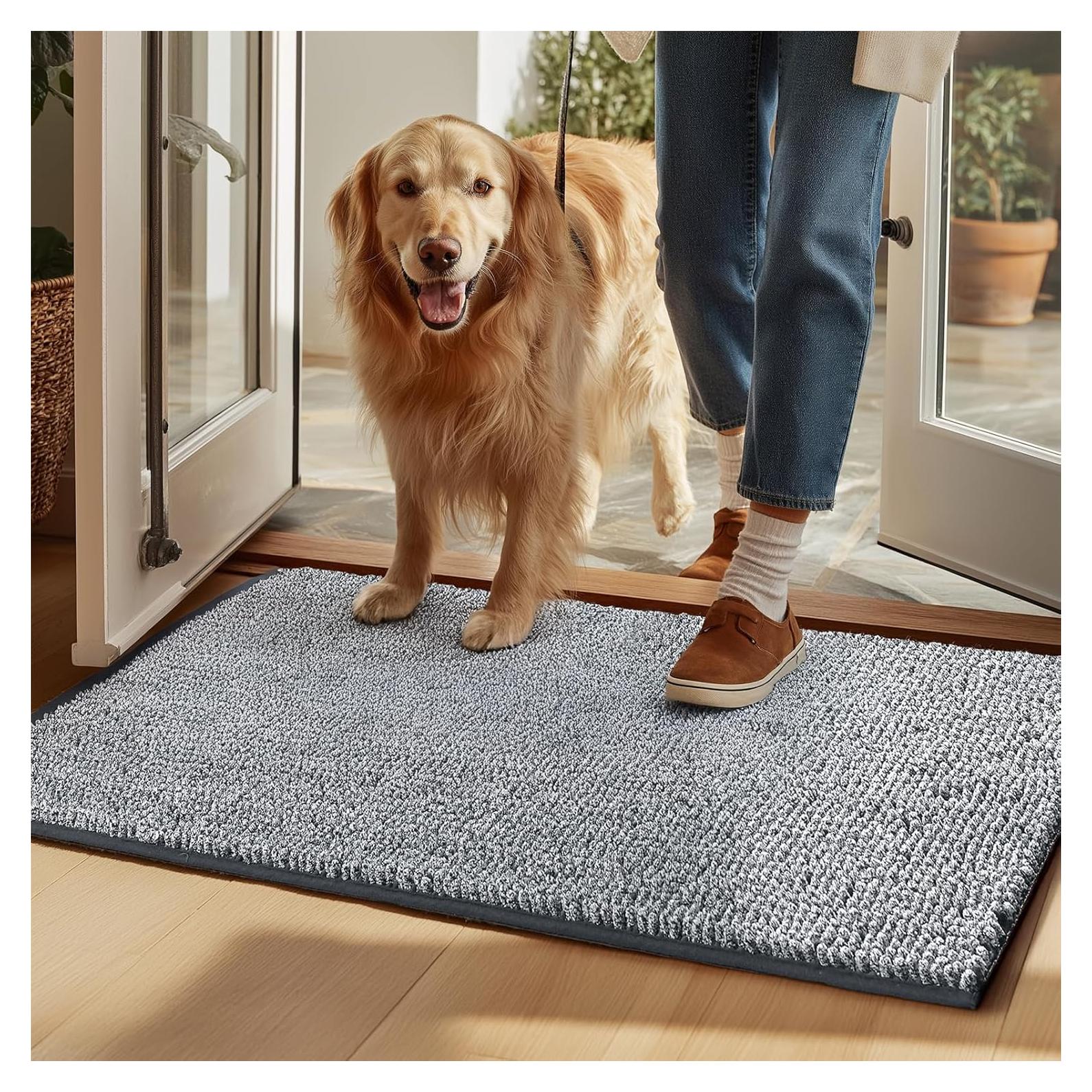 Alfombra Super Absorbente EHEYCIGA 76x50 cm Gris para Mascotas