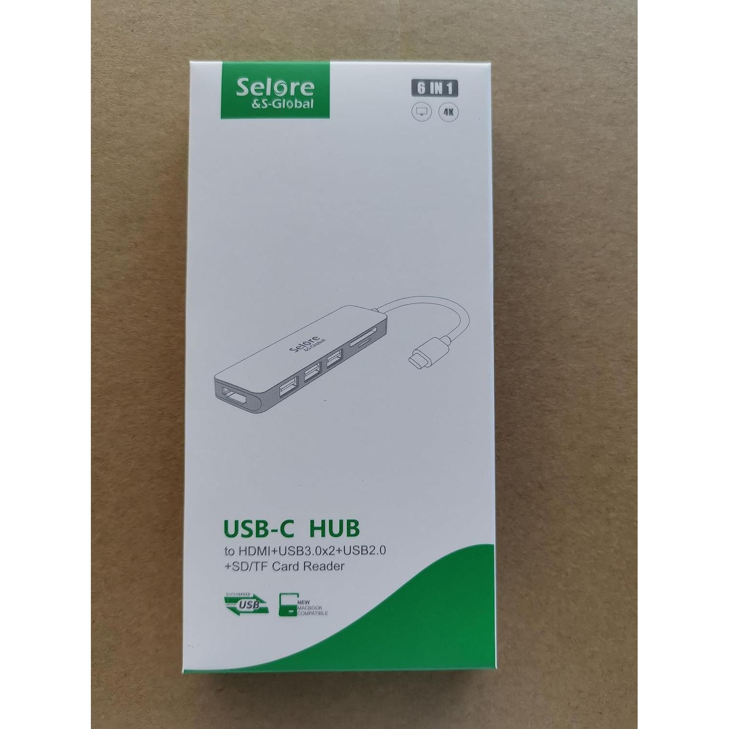 Hub USB C 7 en 1 Selore&S-Global con HDMI 4K y 100W PD