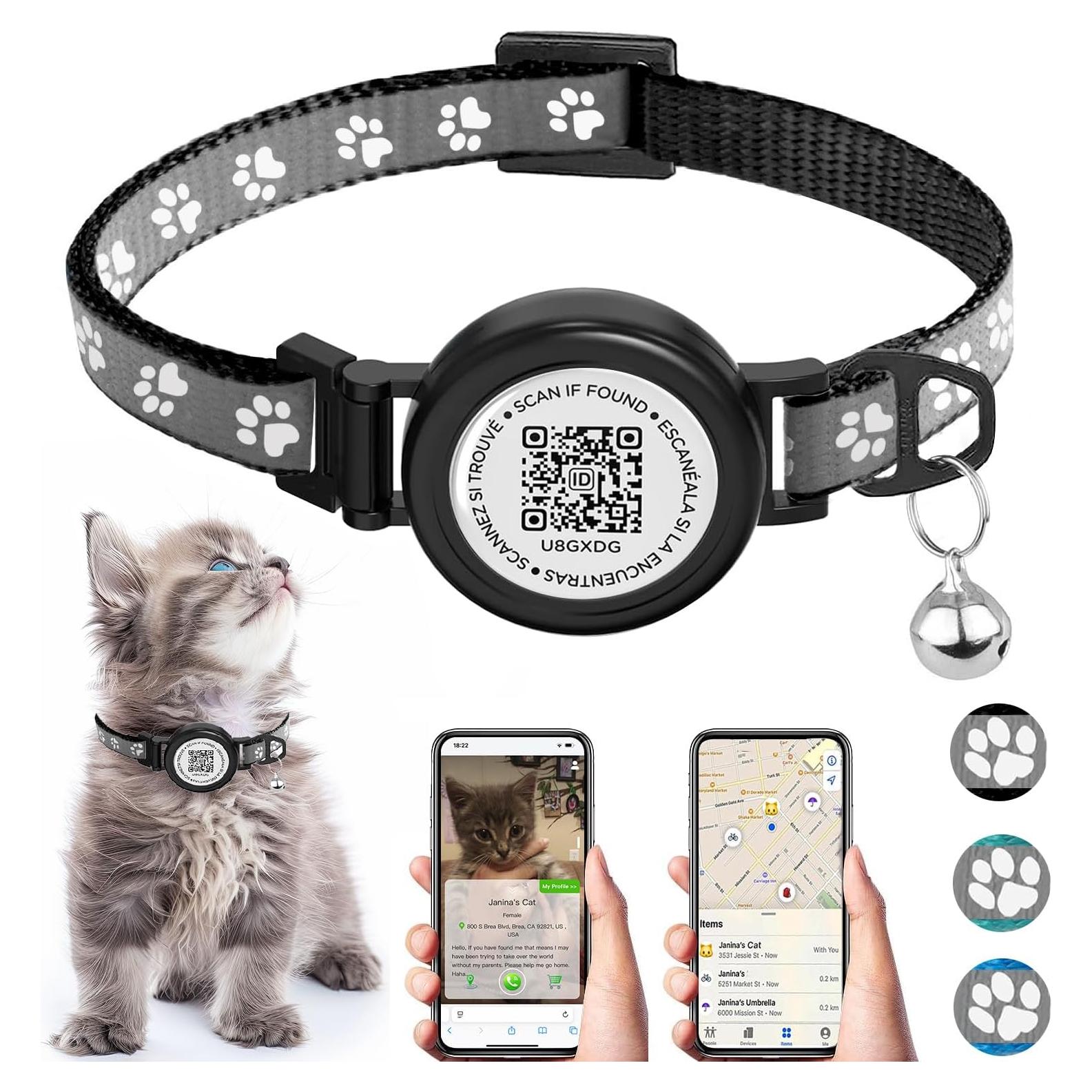 Collar para Gato Dgerp con Airtag y Reflectante, 17.78-30.48 cm