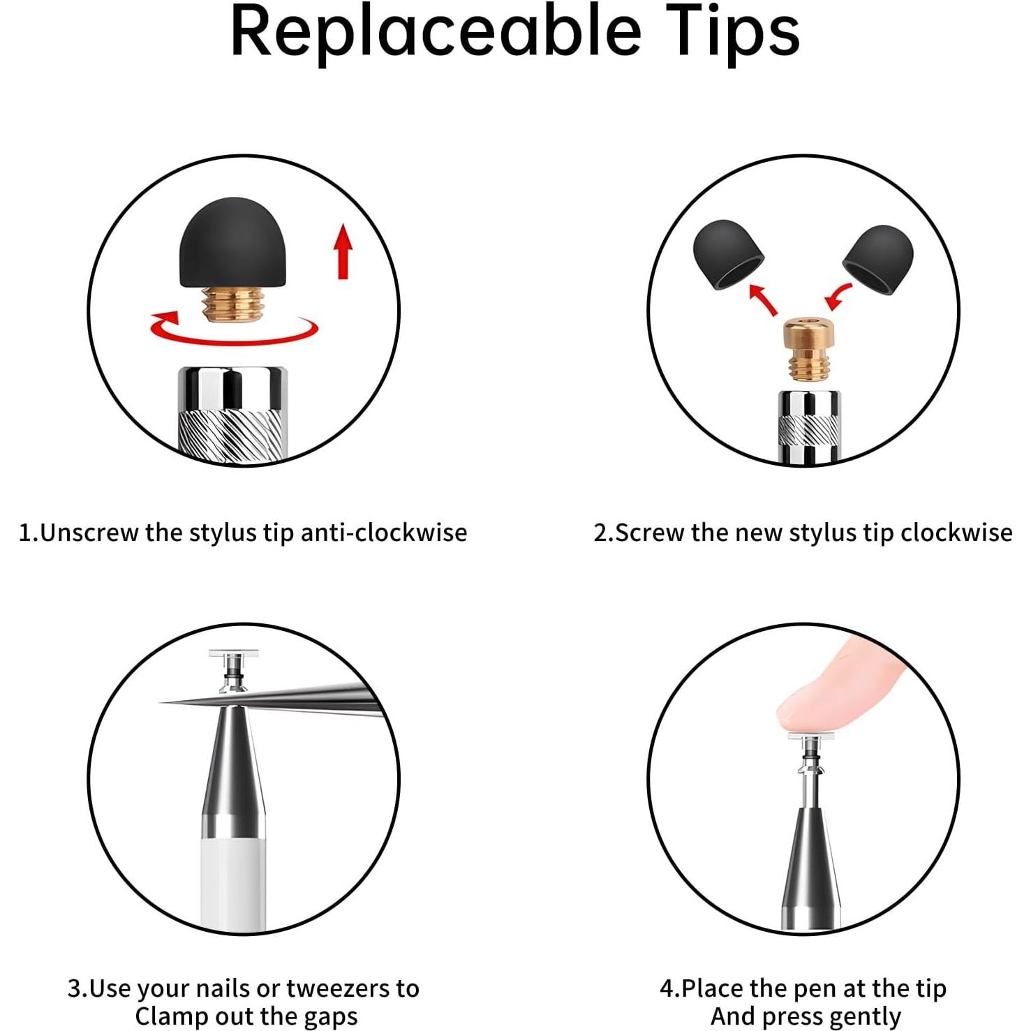 Stylus 2-en-1 Bopomofo 5 Pcs Alta Precisión Pantalla Táctil