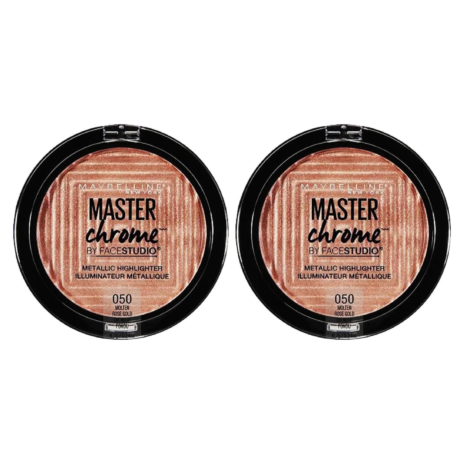 Iluminador Metálico Maybelline Facestudio Oro Rosa 6.8g x2