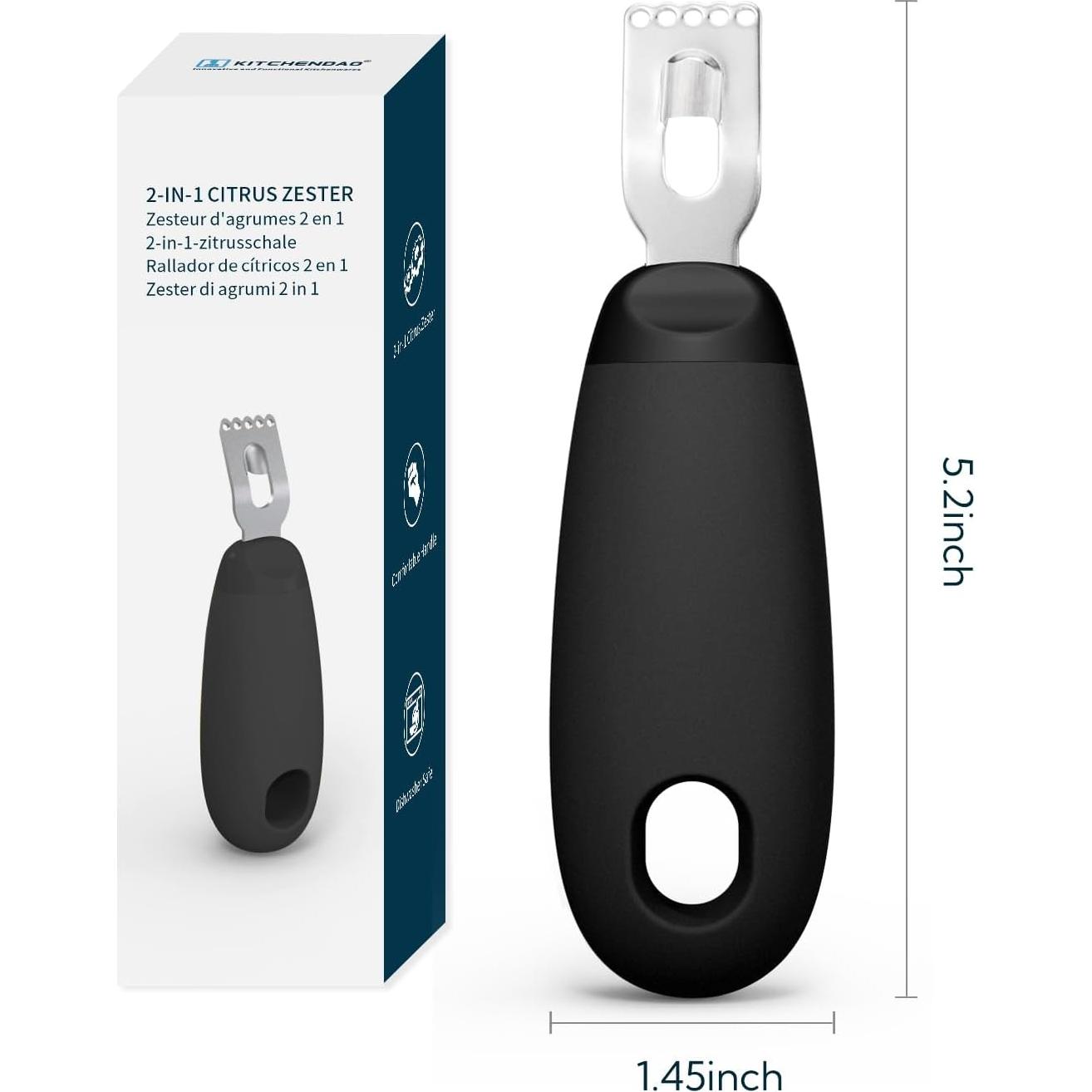 Pelador y Rallador de Limón KITCHENDAO KD0482B Acero Inoxidable