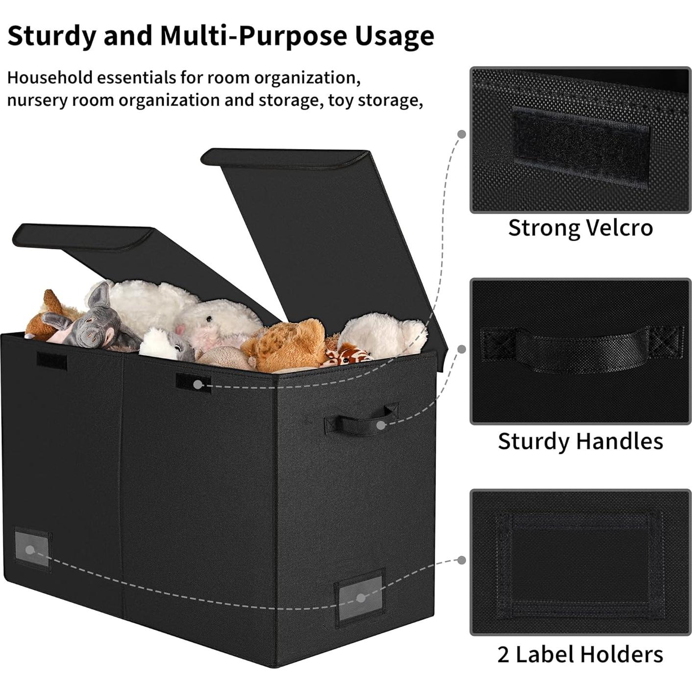 Cofre de Juguetes Plegable GRANNY SAYS 62x32x39 cm Negro