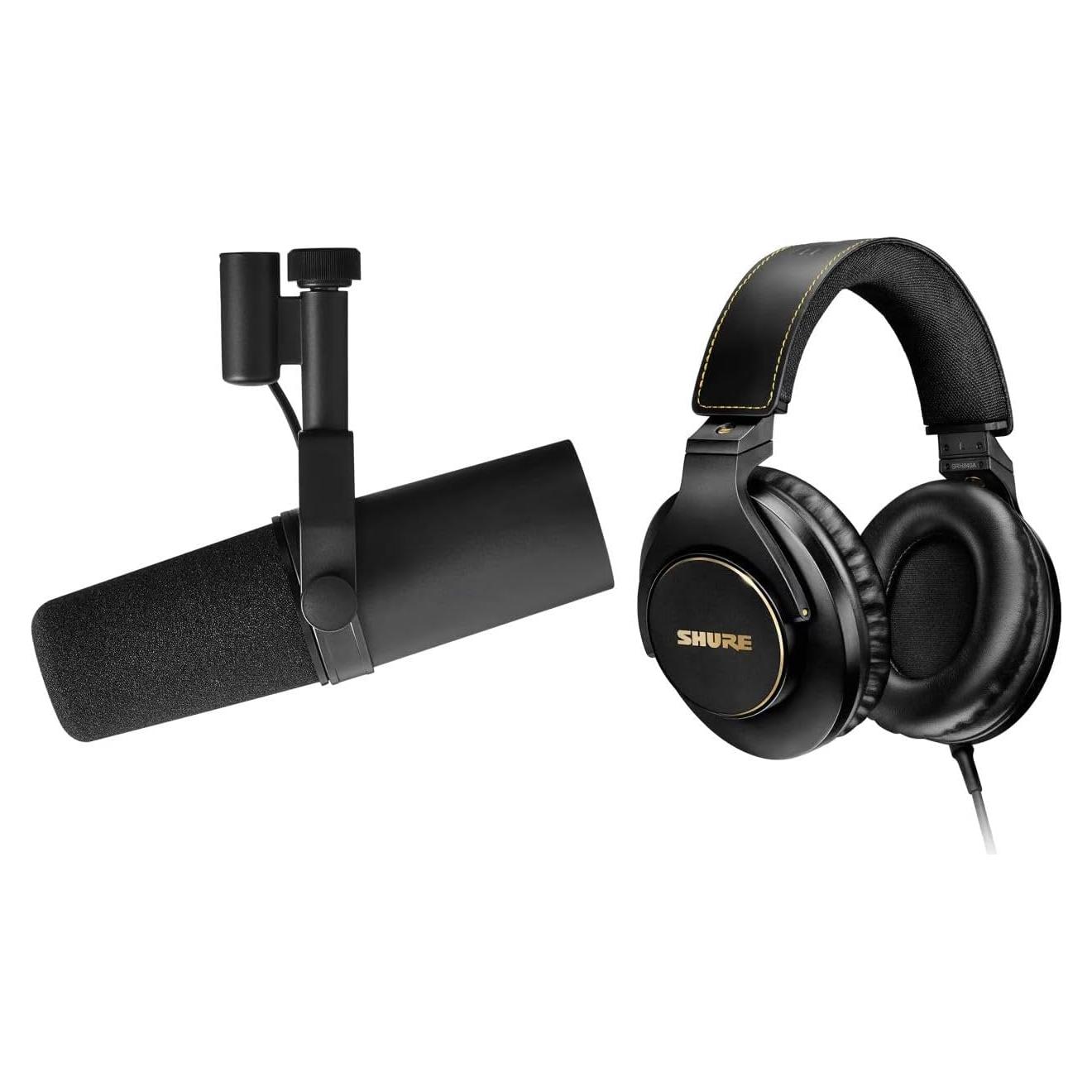 Micrófono Dinámico Shure SM7B para Podcast y Auriculares SRH840A