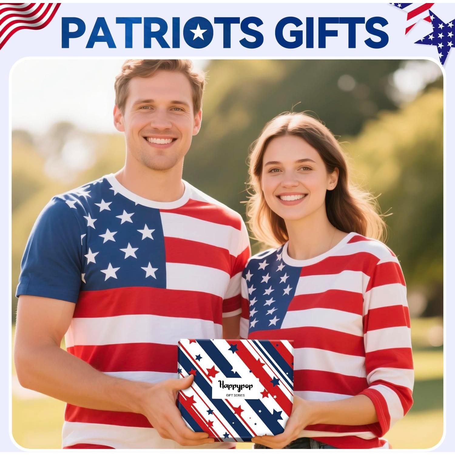 Calcetines Patrióticos HAPPYPOP para Hombres - Bandera Americana