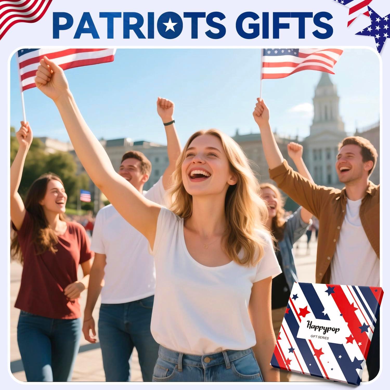 Calcetines Patrióticos HAPPYPOP para Hombres - Bandera Americana