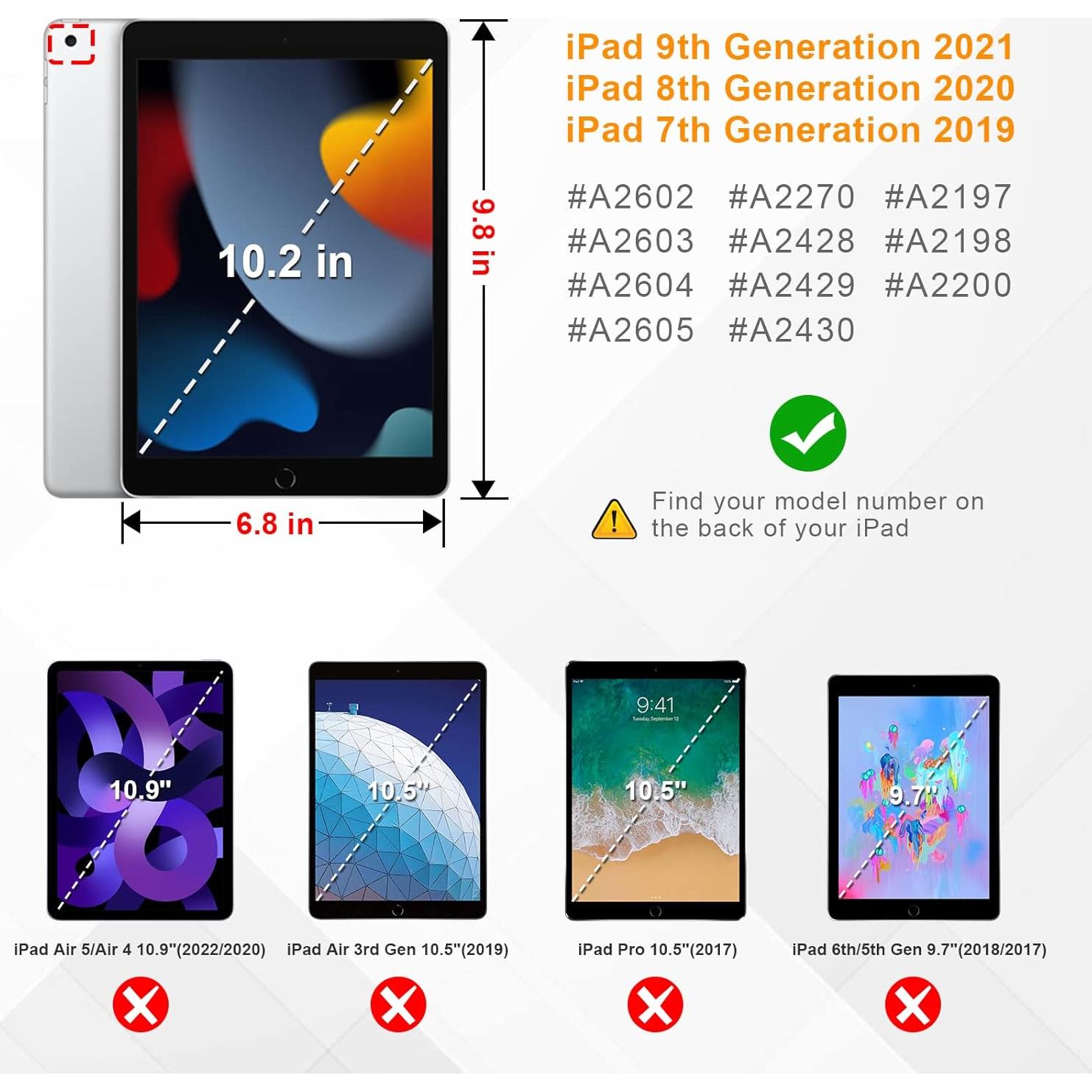 Funda Fintie para iPad 10.2" 9ª/8ª/7ª Gen. Soporte Multiángulo