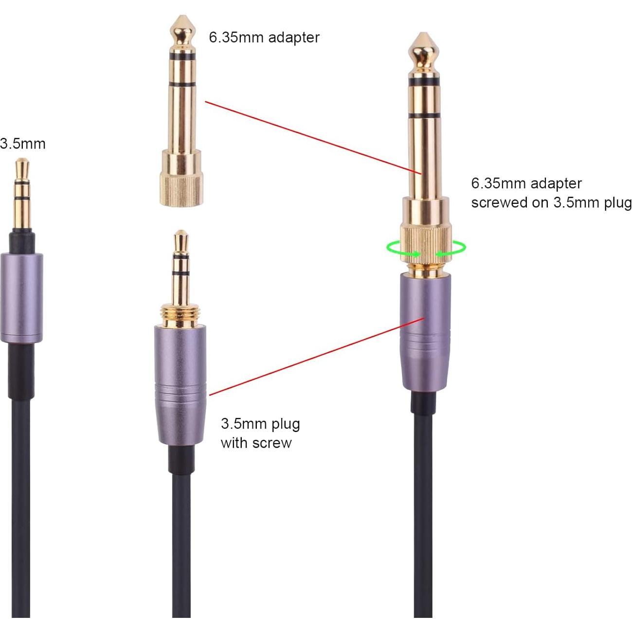 Cable de auriculares enrollado Asobilor 1.49m a 4.27m 3.5mm