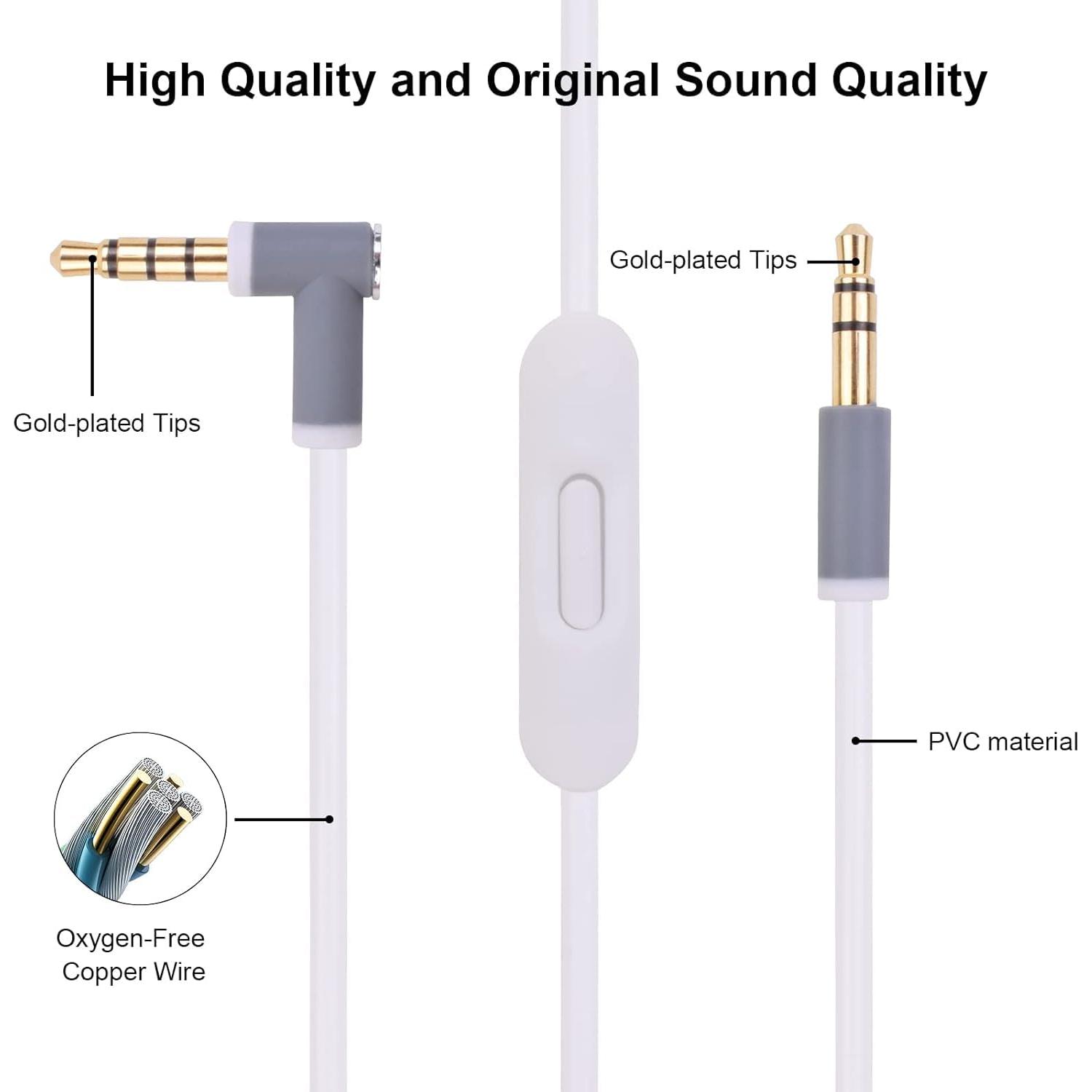 Cable de audio de reemplazo Hizsoaor 1.4m con micrófono y control