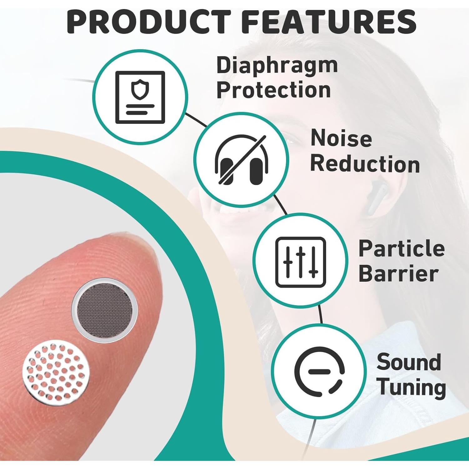 Kit de 60 Filtros de Polvo para Auriculares Gfdoso - Compatible con Beats