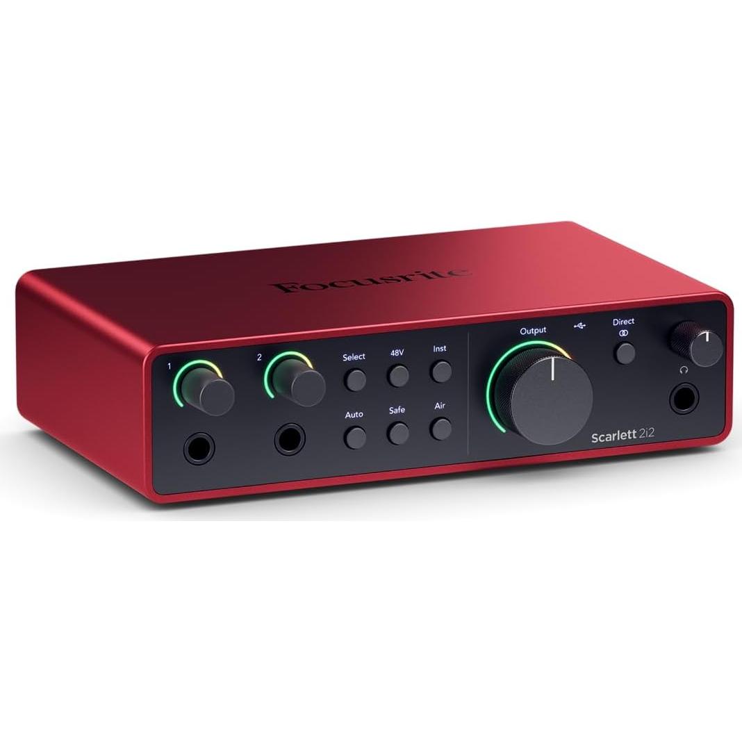 Focusrite Scarlett 2i2 Studio 4ta Gen - Interfaz USB-C + Micrófono CM25 MkIII