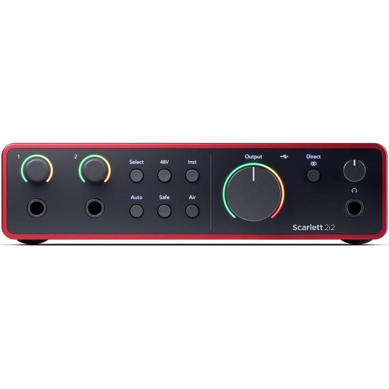 Focusrite Scarlett 2i2 Studio 4ta Gen - Interfaz USB-C + Micrófono CM25 MkIII