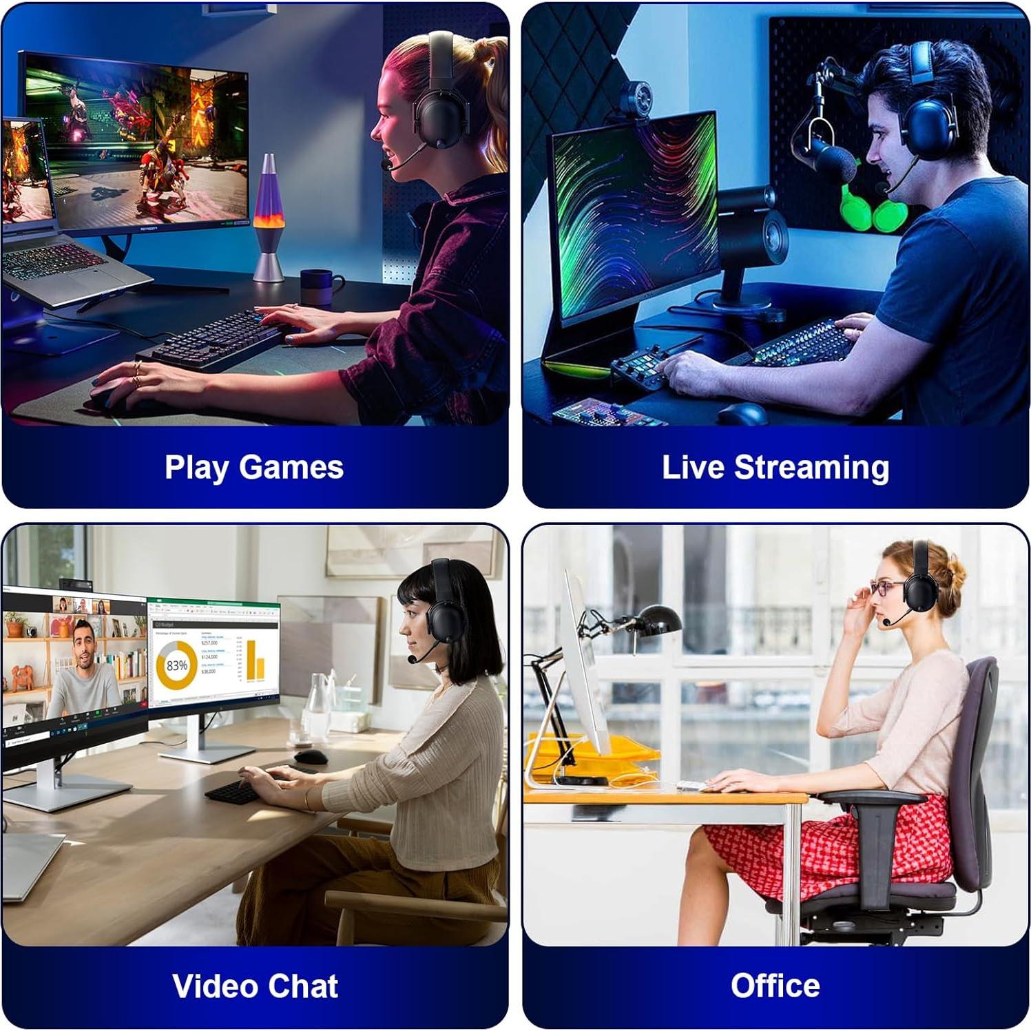 Blackshark V2 Replacement Microphone for Razer BlackShark V2, V2 Pro, V2 SE Wireless Gaming Headset Detachable 3.5mm Game Boom Noise Cancelling for PS4 Pro PS5 Xbox One X PC Gaming Headsets with Foam