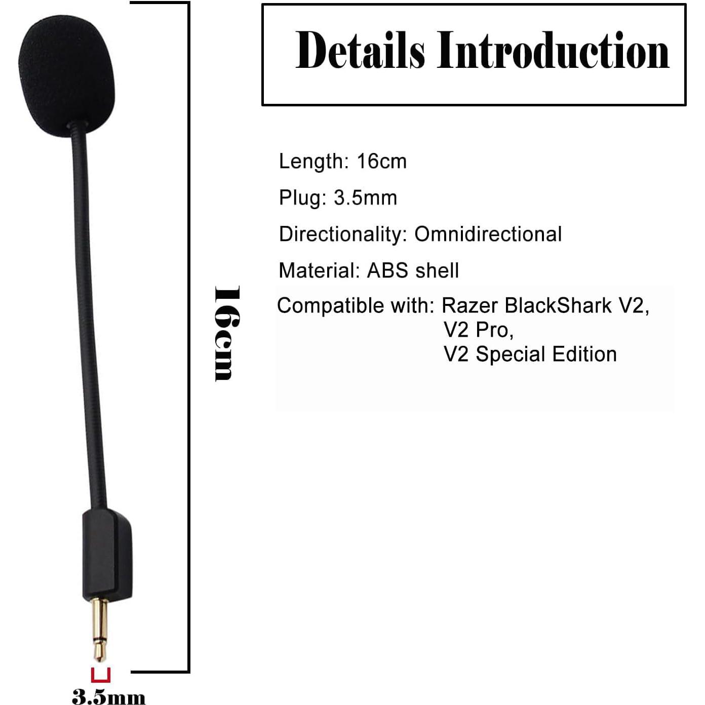 Micrófono Reemplazo Razer Blackshark V2/V2 Pro 3.5mm