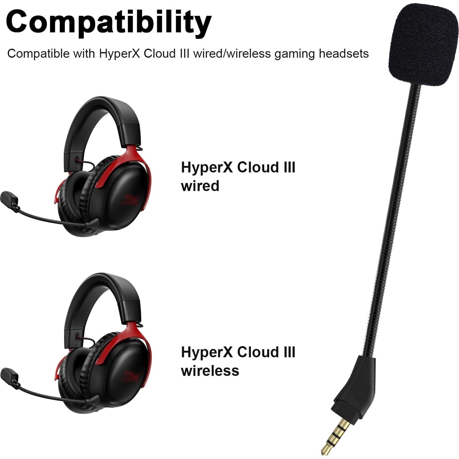 Micrófono de Reemplazo HyperX Cloud III con Cancelación de Ruido