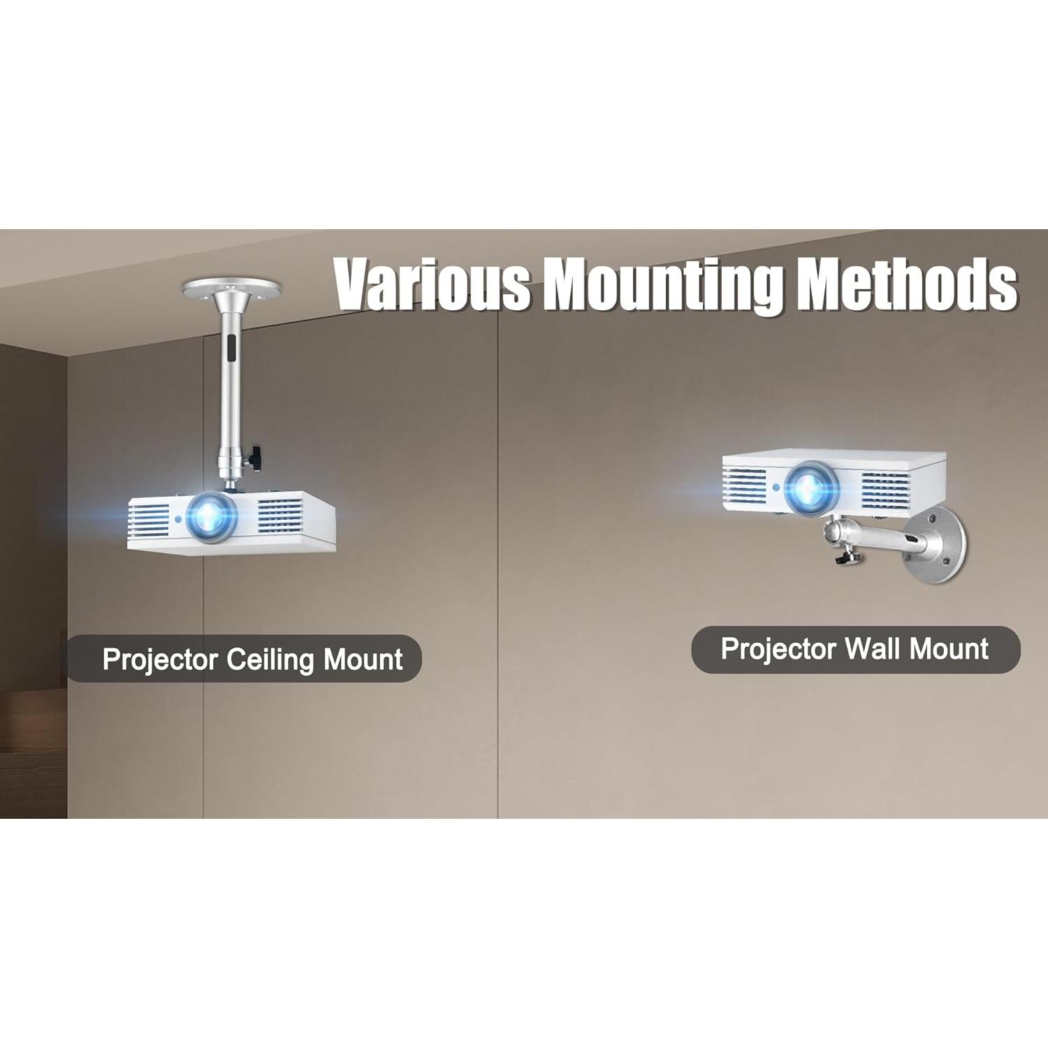 Soporte de Proyector Mini 2-Be-Best Ajustable 360° Plata