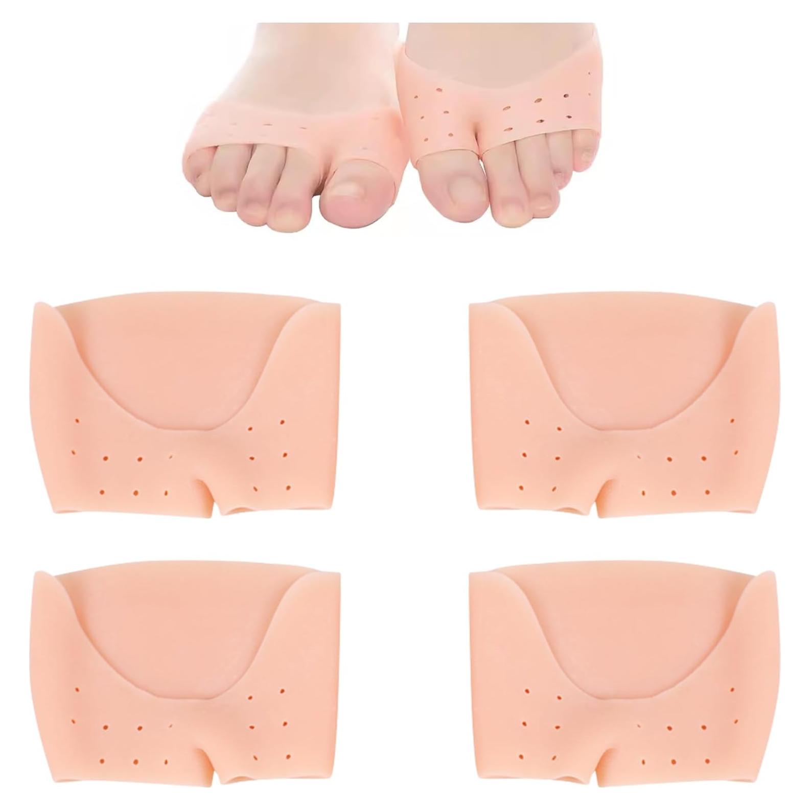 2 Pares Fundas de Gel Silicona Metatarsales Alivio Dolor