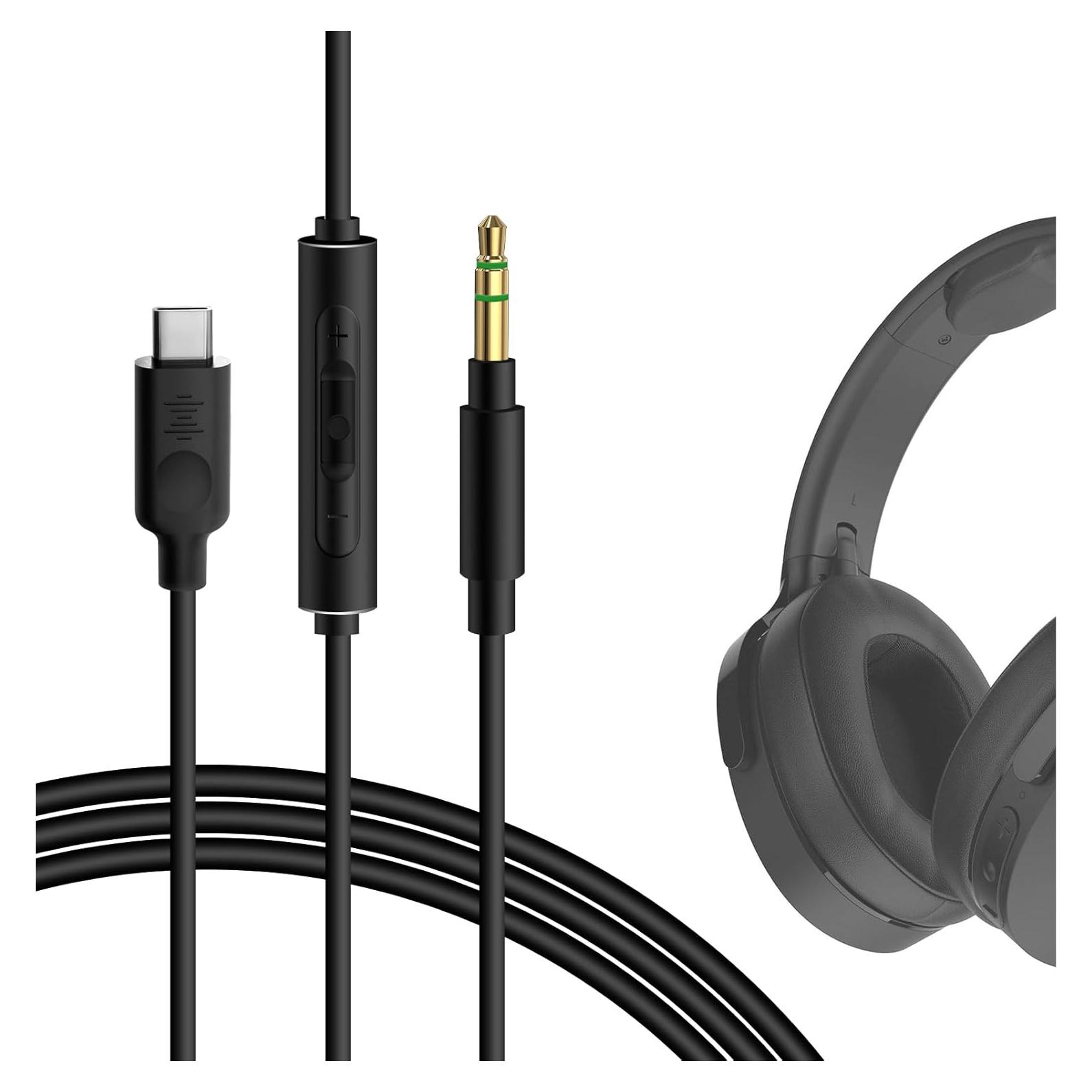 Cable USB-C a Audio con Micrófono GEEKRIA 1.2m para Skullcandy