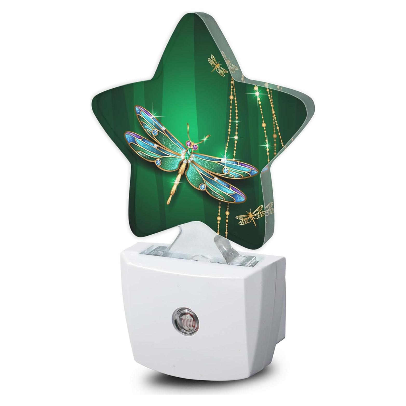 Luz Nocturna Enchufable Losthll Libélula Mística con Sensor