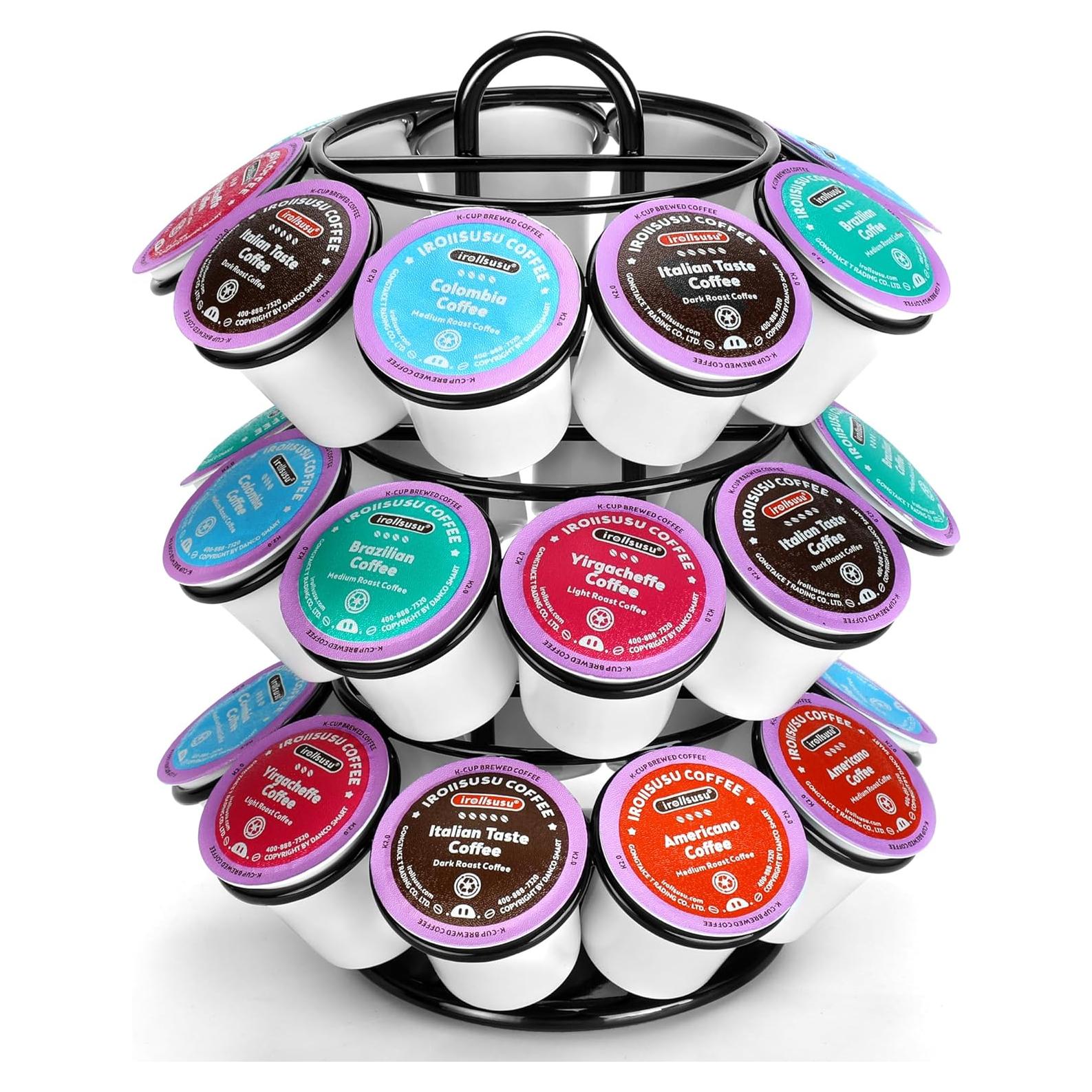 Soporte para cápsulas de café ROWISE 27 K Cups 3 niveles negro