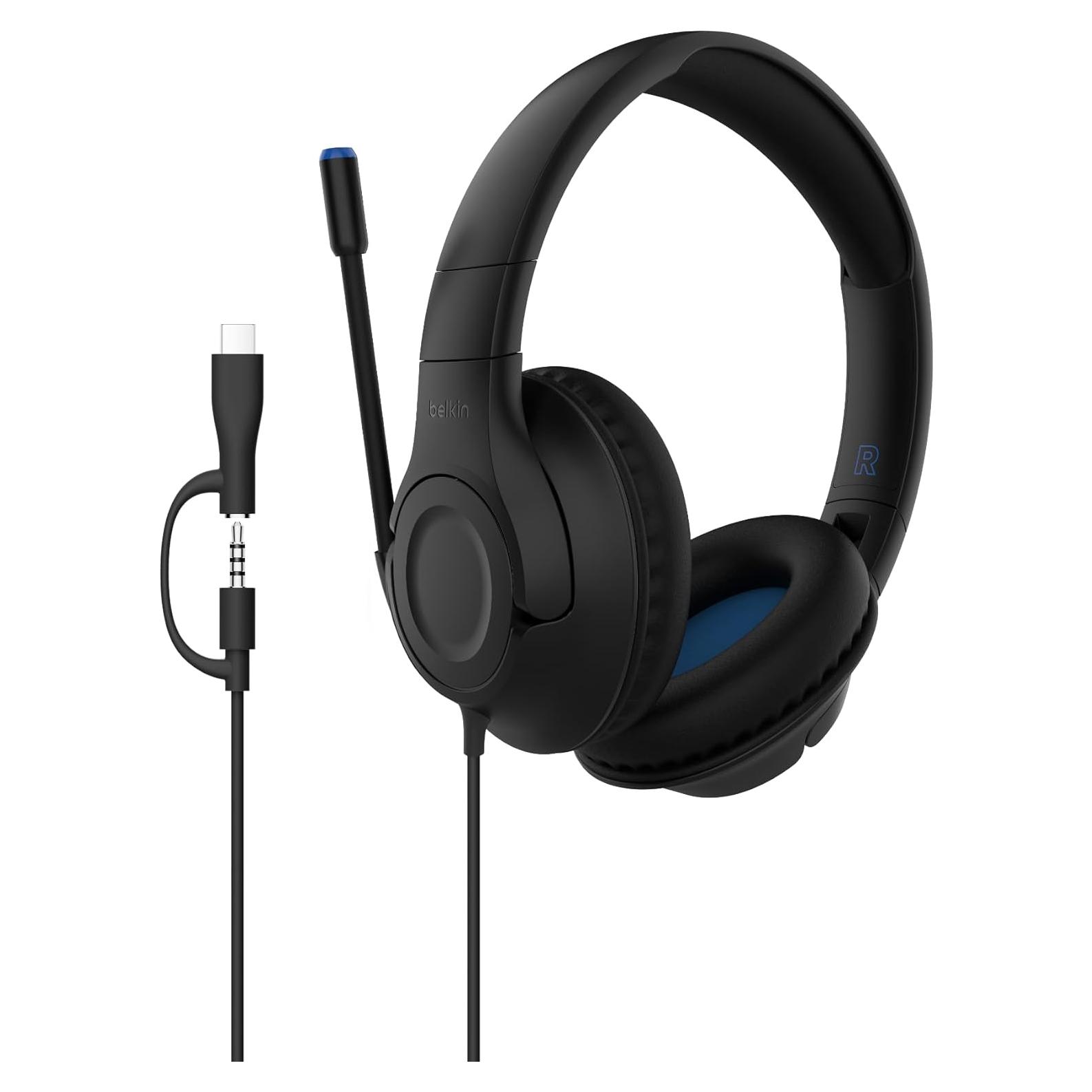 Auriculares con cable Belkin SoundForm Inspire para niños - Negro
