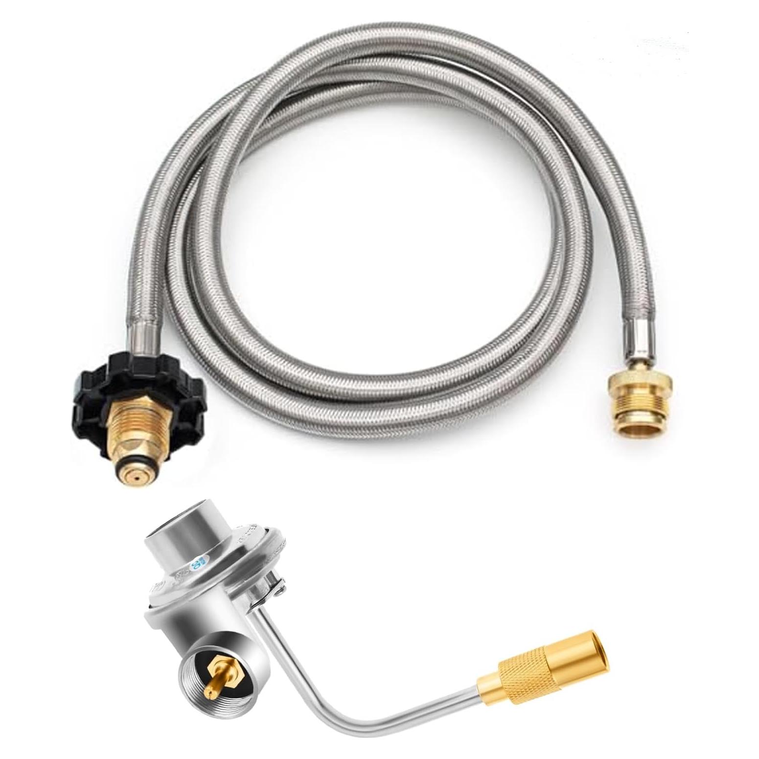 Adaptador de Manguera de Propano POL 5 PIES y Regulador MOASKER