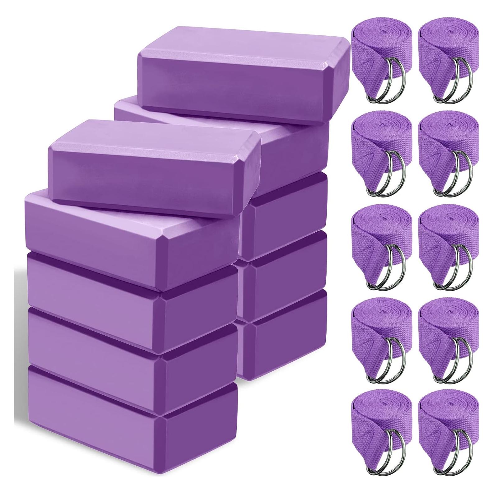Conjunto de Yoga Outus 20 Piezas Bloques y Correas EVA