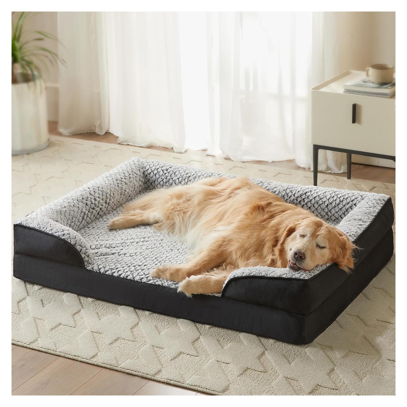 Cama ortopédica para perros medianos LEXTRO 71x58 cm impermeable