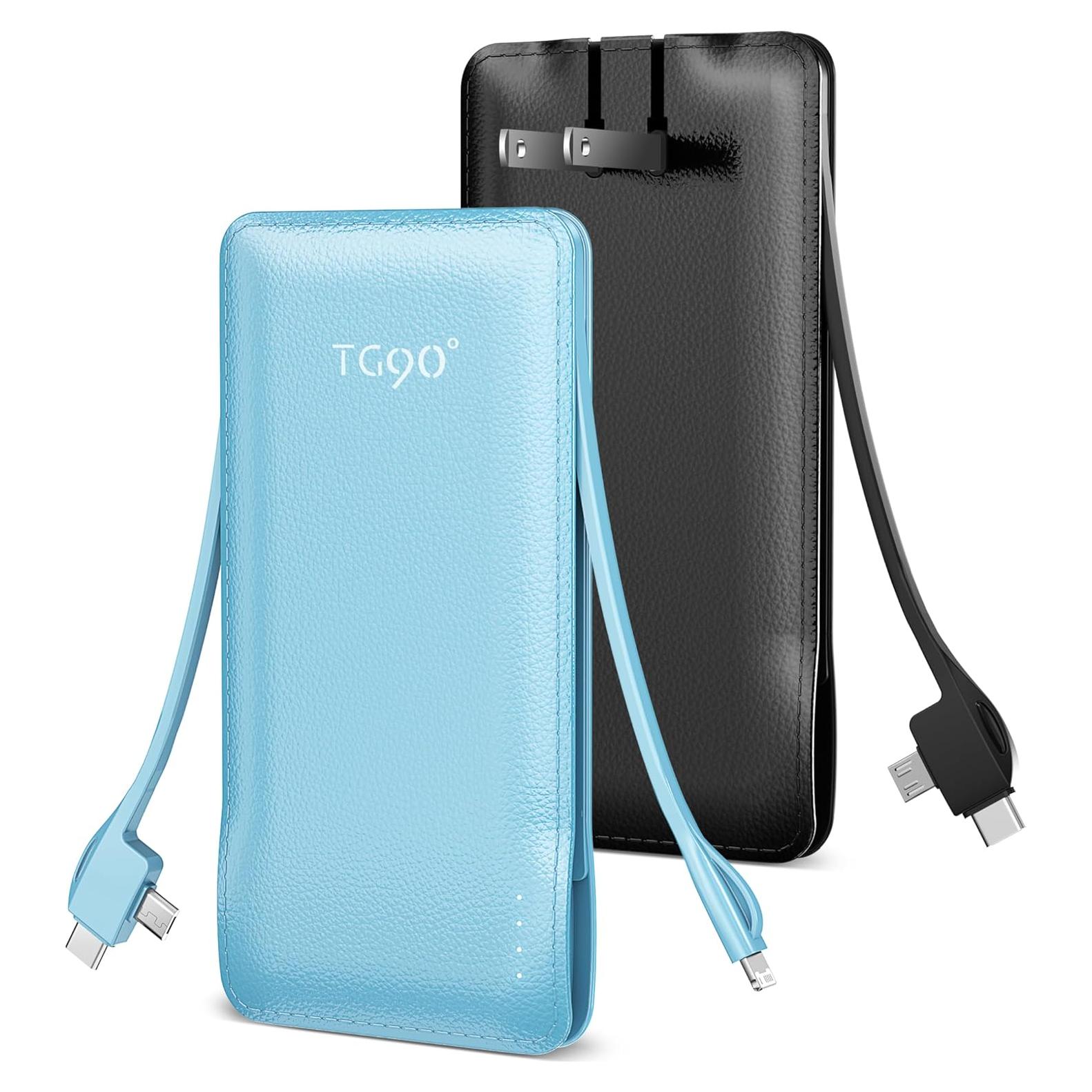 Banco de Energía 10000mAh TG90° con Enchufe AC Plegable