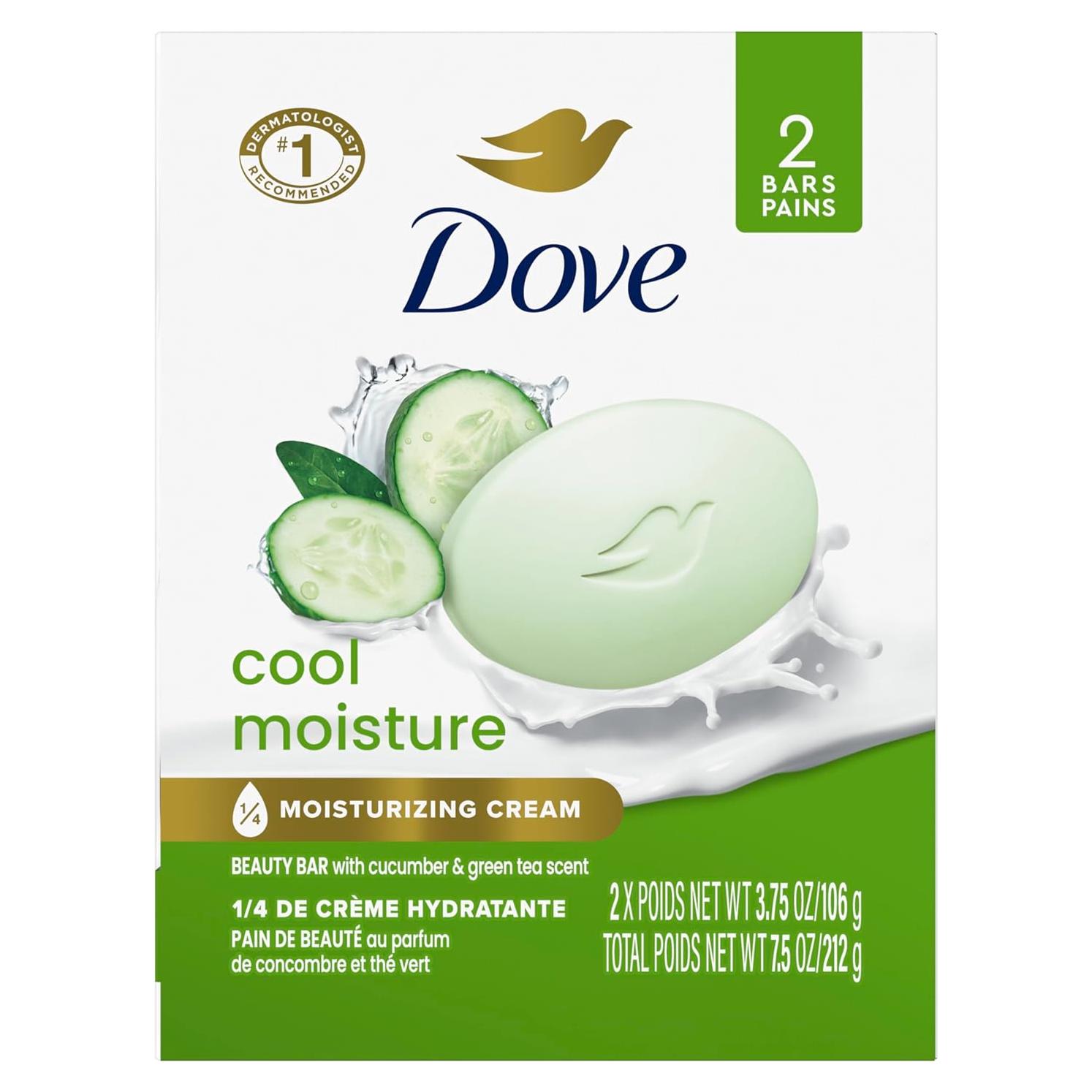 Jabón de Belleza Dove Cool Moisture 106.3g - Pepino y Té Verde