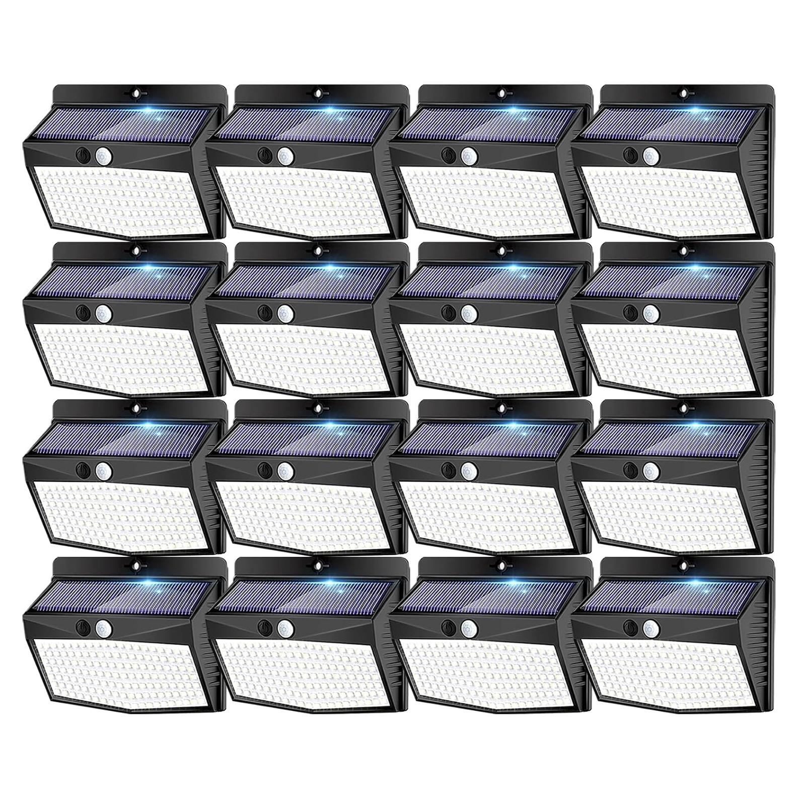 Luces Solares Peasur 16 Paquetes con Sensor de Movimiento